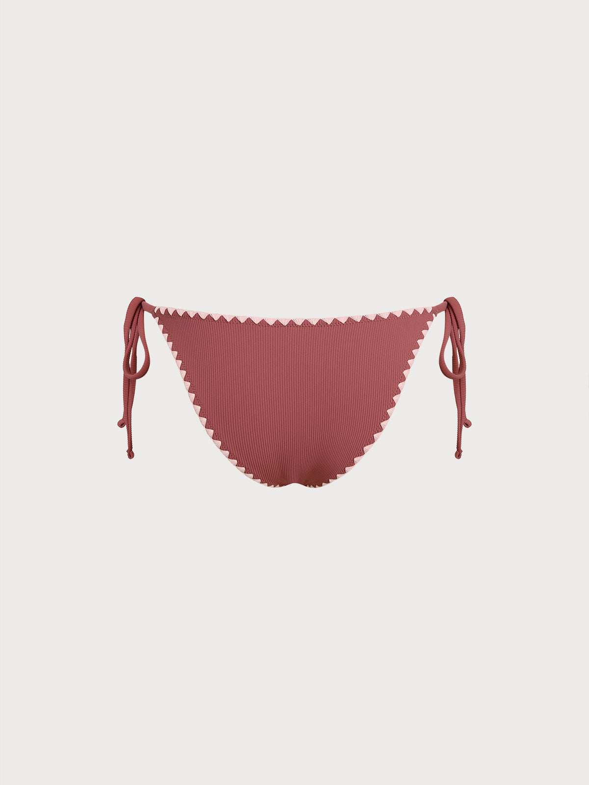 Brick Red Tie Stitch Bikini Bottom