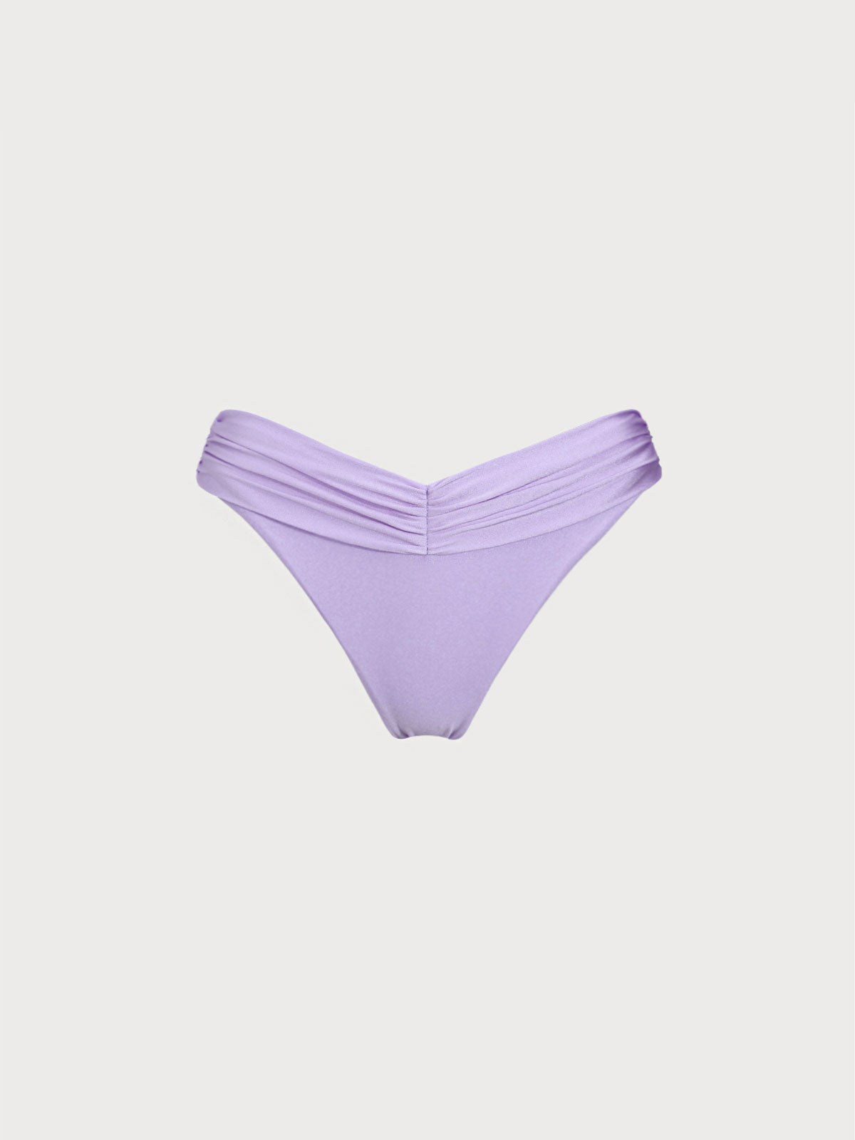Purple  Ruched Bikini Bottom
