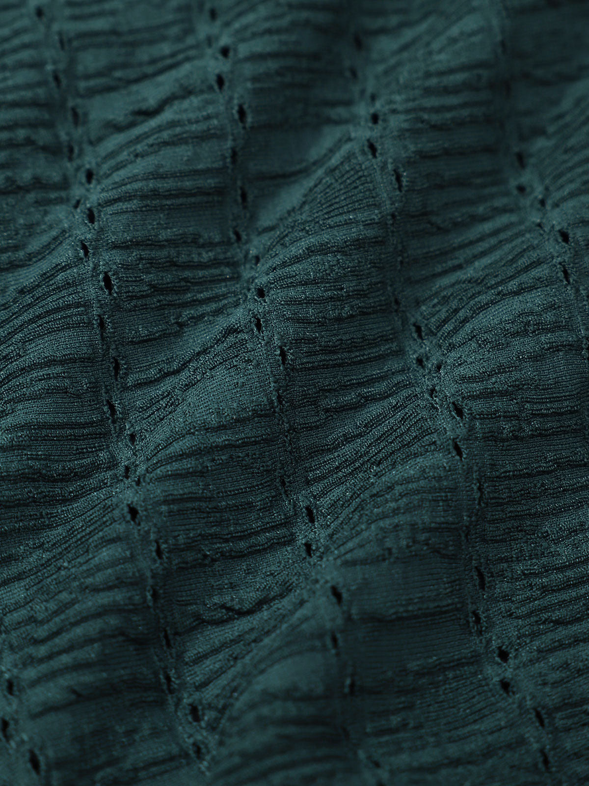 Dark Green Full Coverage Textured Bikini Bottom