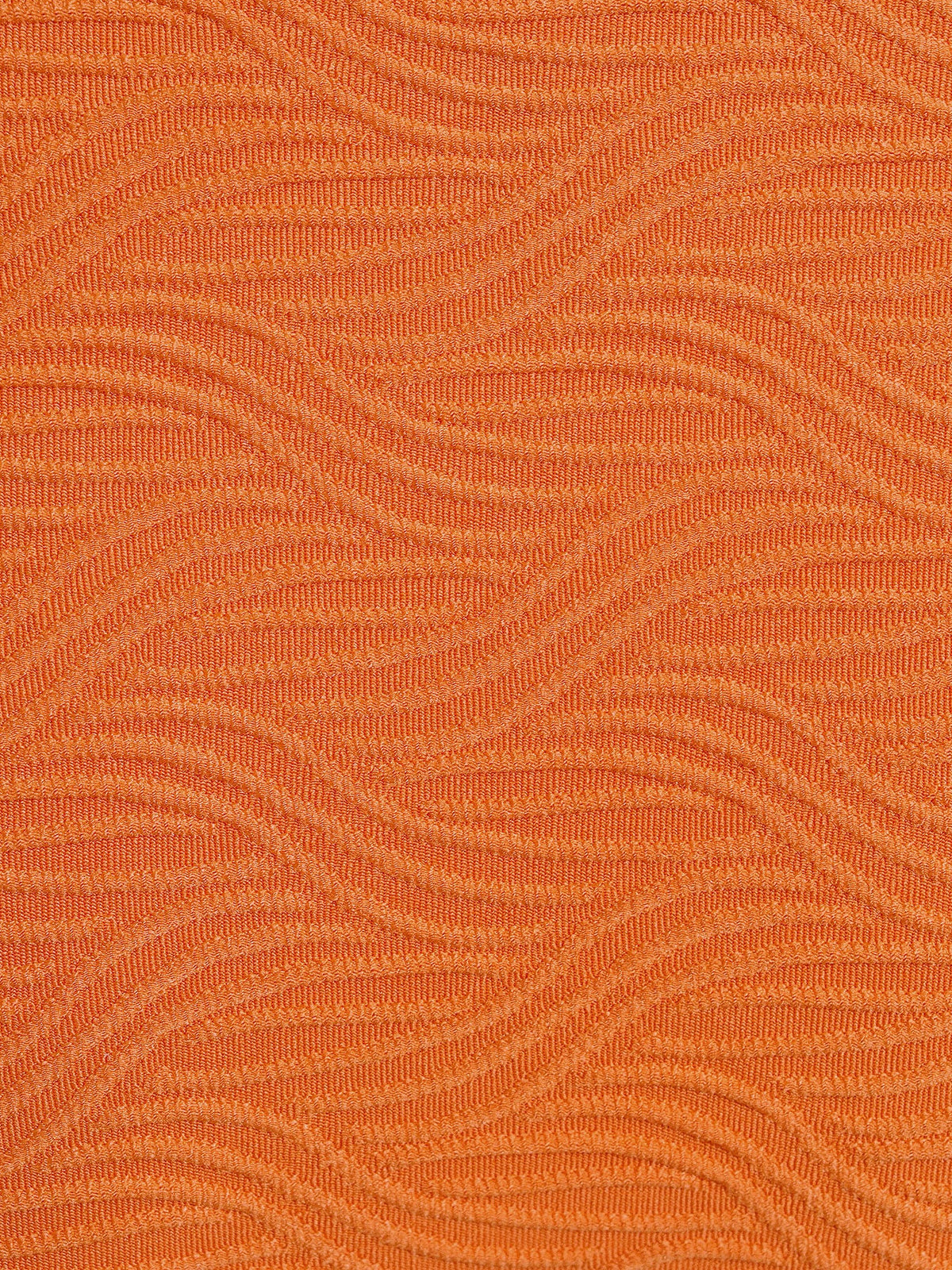 Orange Textured Accented Bikini Bottom