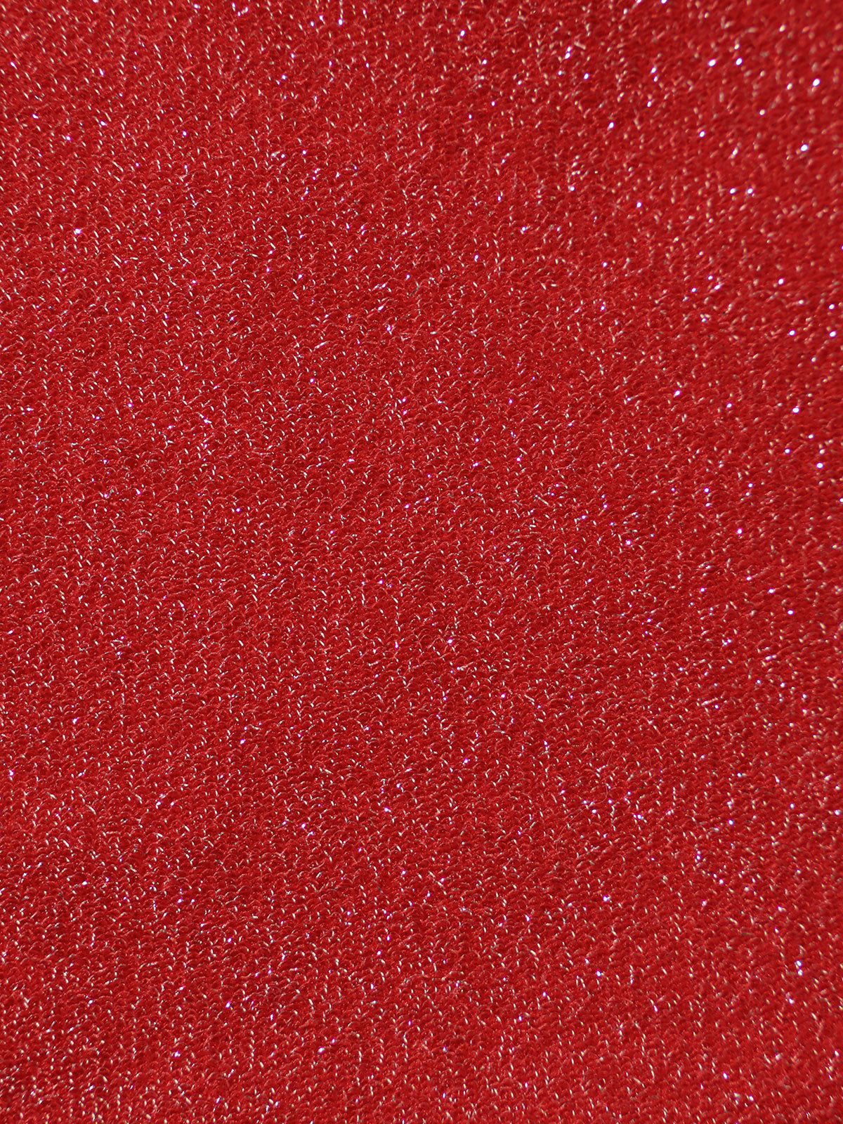 Red Lurex V Cut Plus Size Bikini Bottom