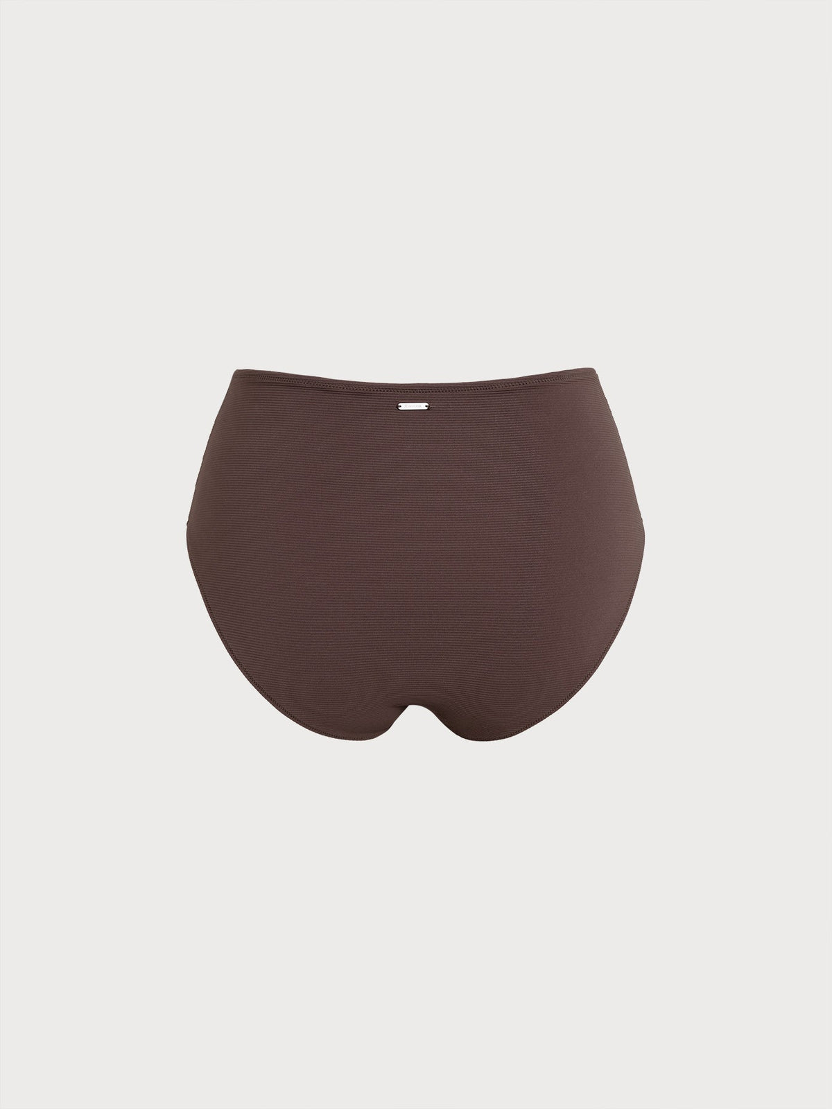 Coffee Ruched Plus Size Bikini Bottom