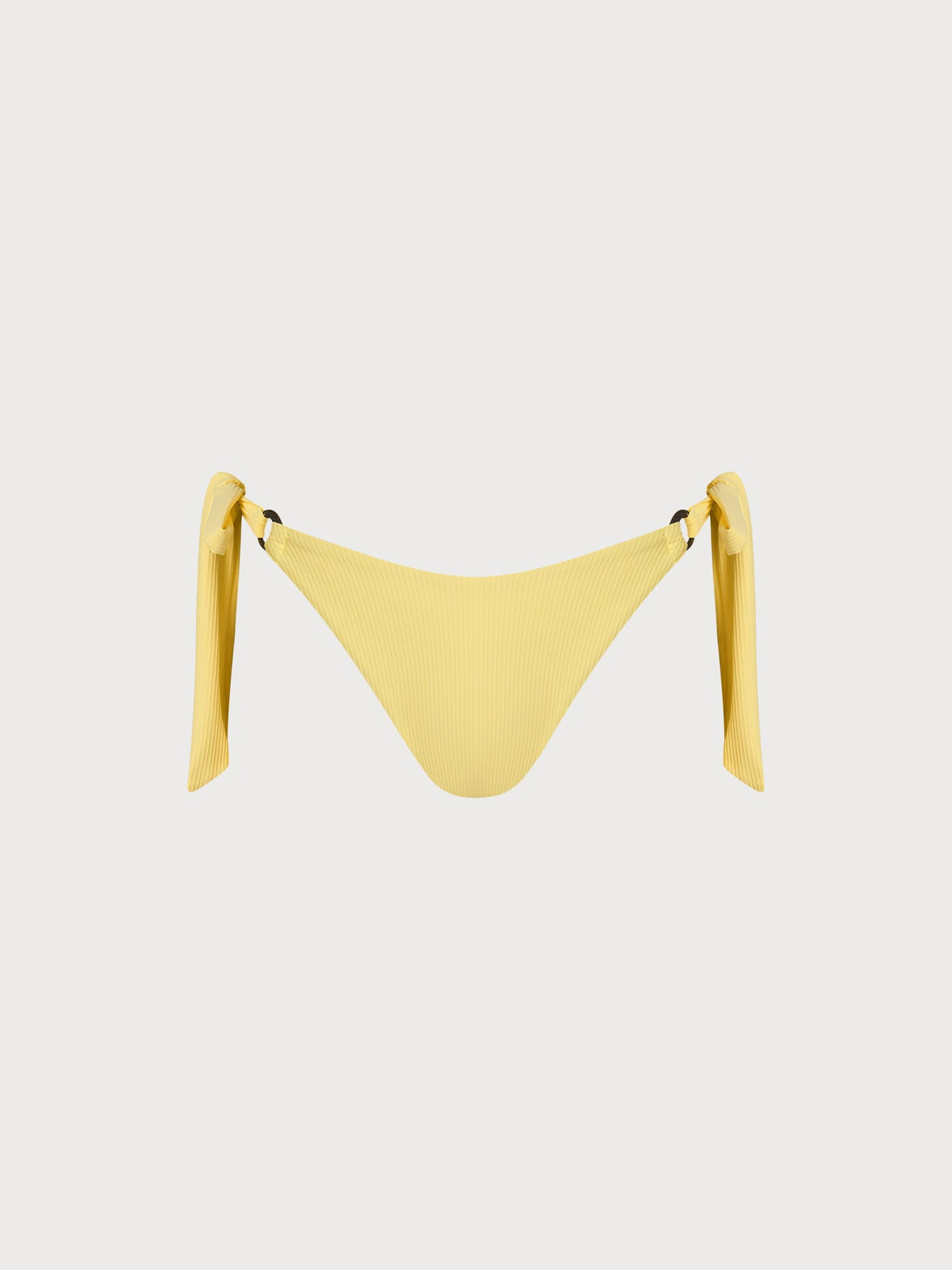 Yellow Tie O-Ring Bikini Bottom