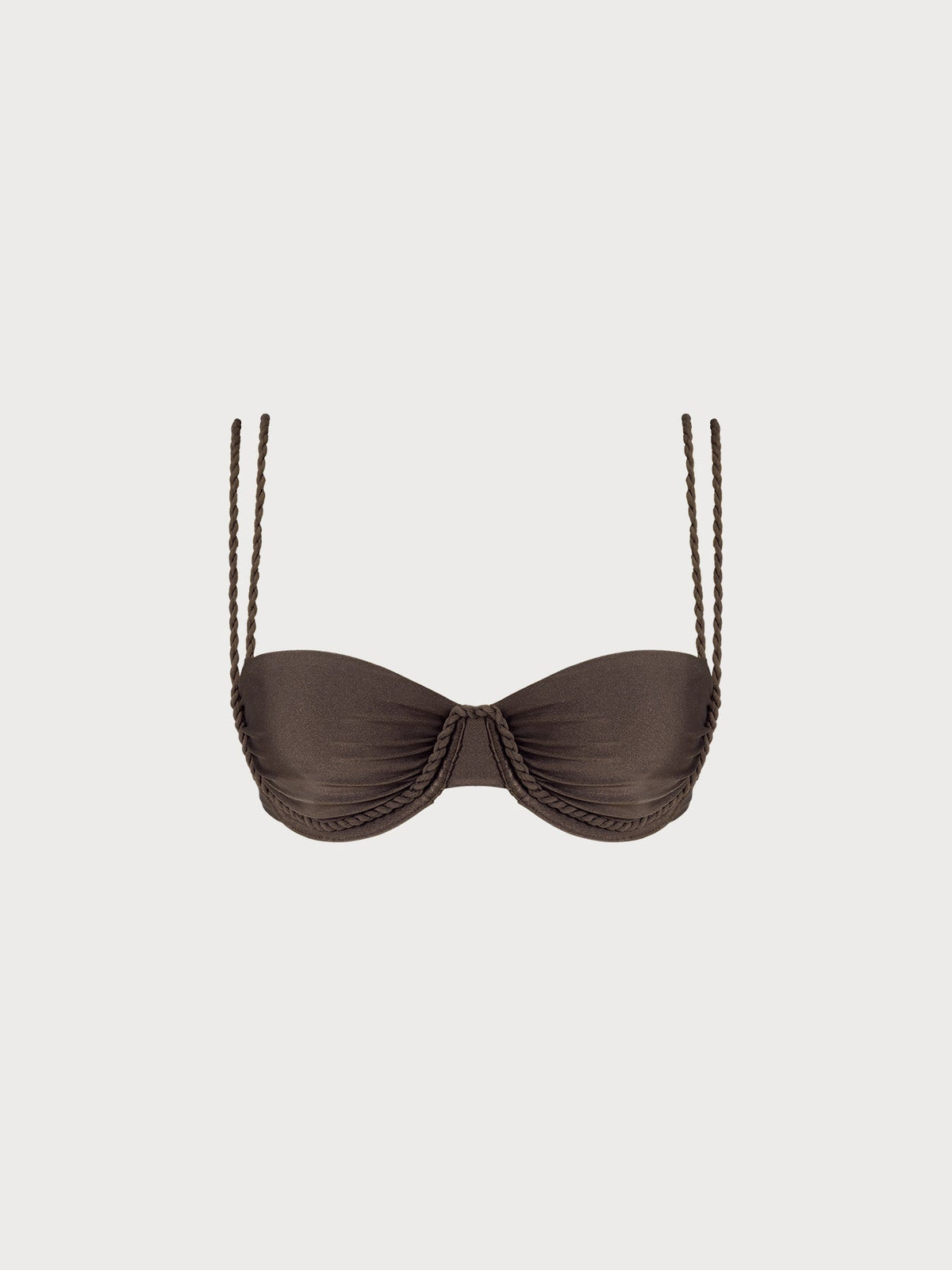Dark Coffee Double Strap Underwire Bikini Top