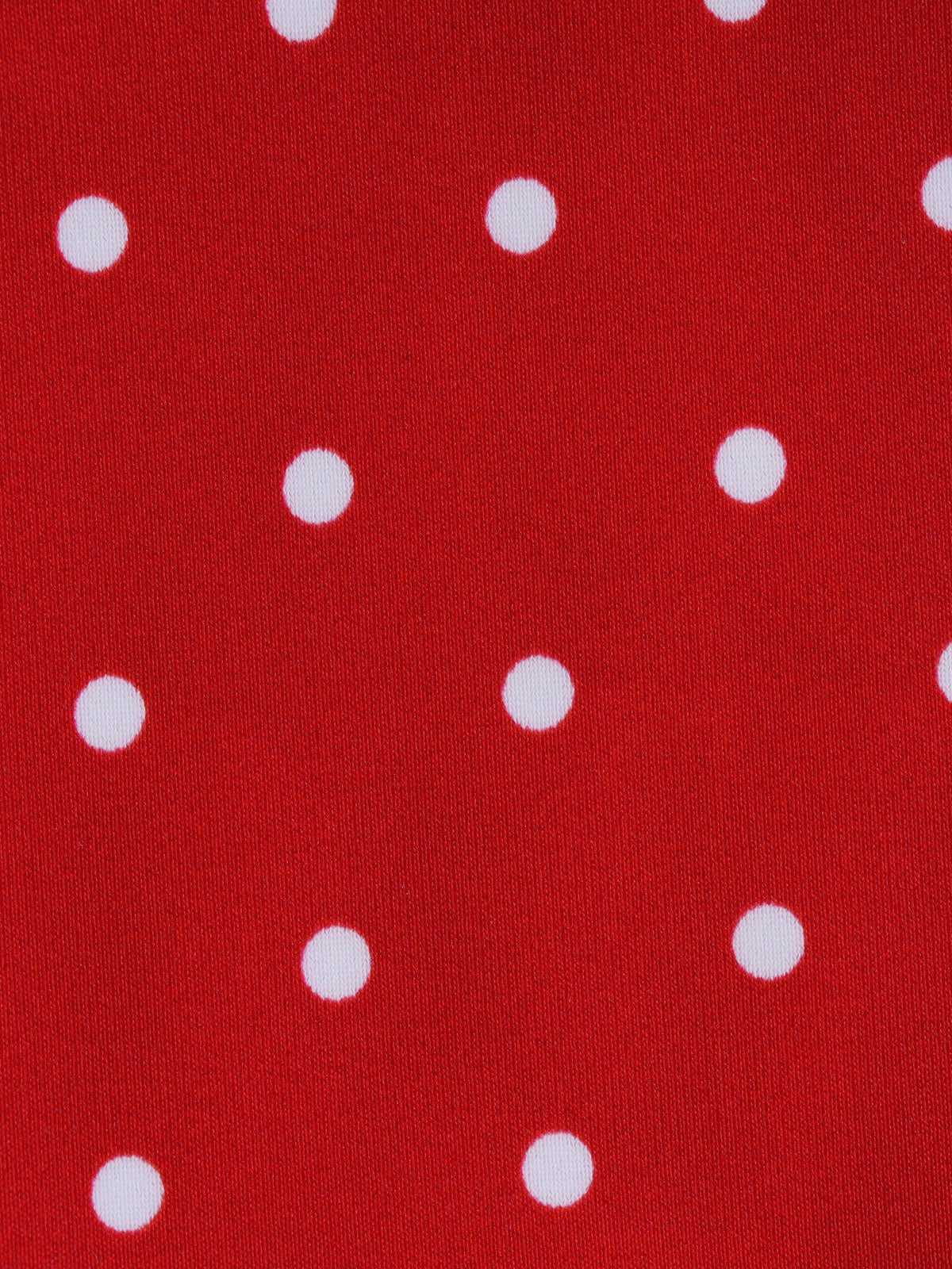 Red Print Polka Dot U-Ring Bikini Top