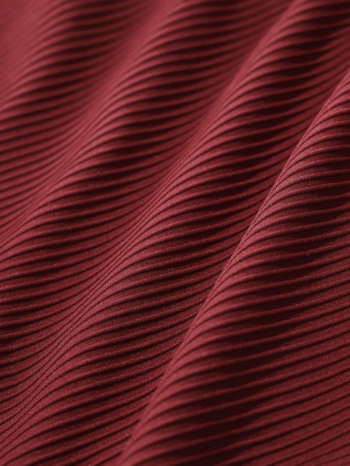 Wine Red Gold-Accented Bikini Top