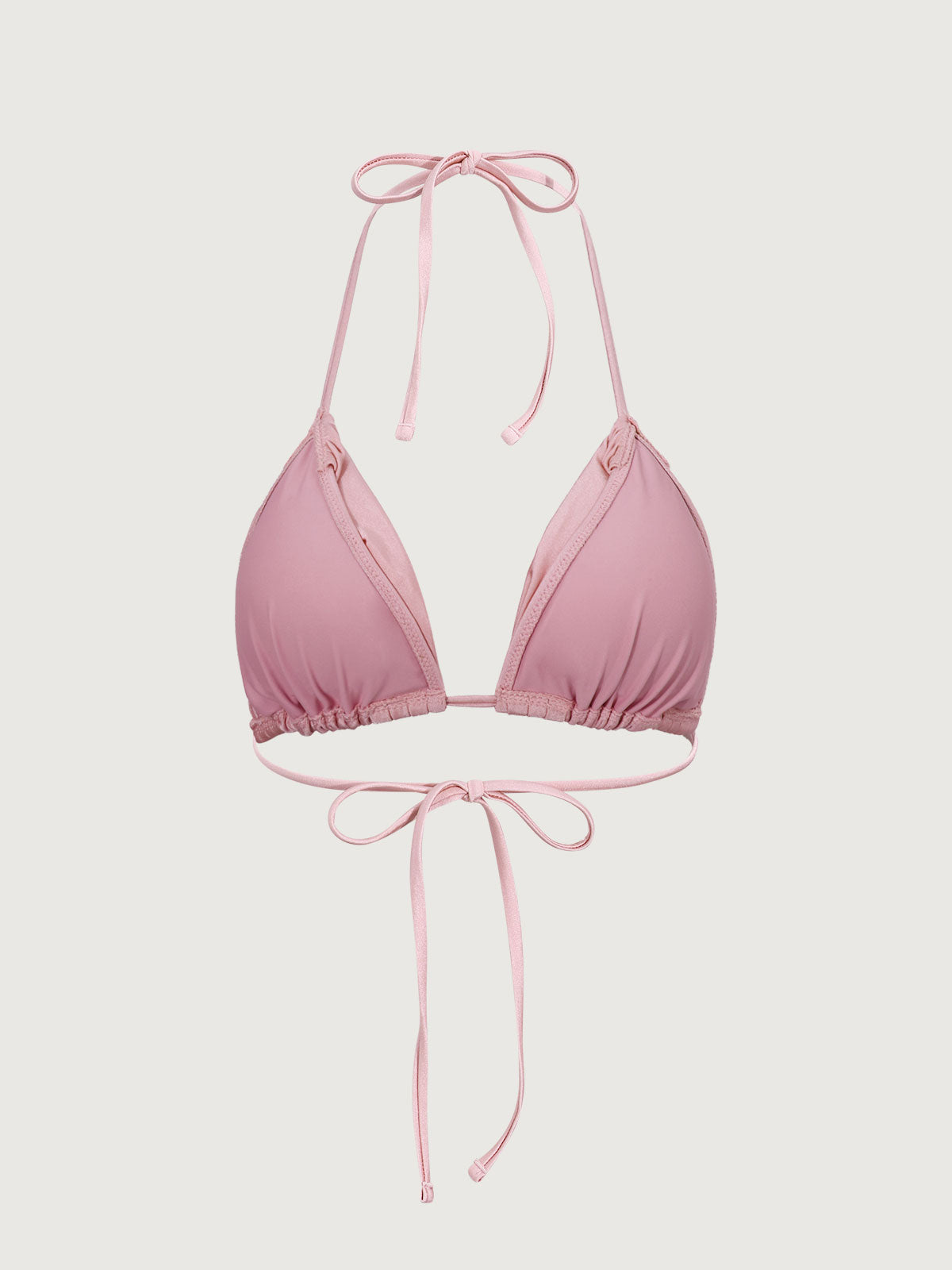 Pink Ruched Bikini Top