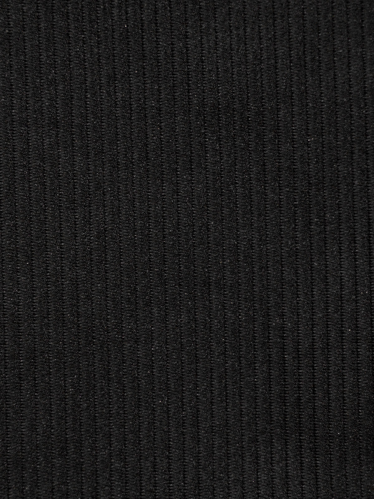 Black U-Neck Ribbed Seam Bikini Top