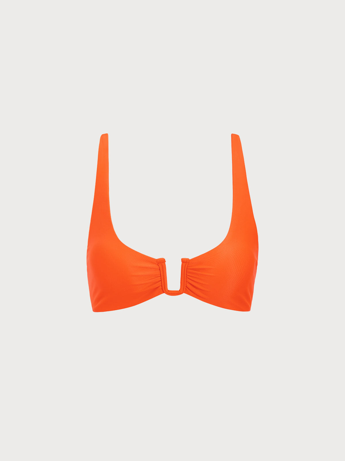 ECONYL® Orange U Neck Bikini Top