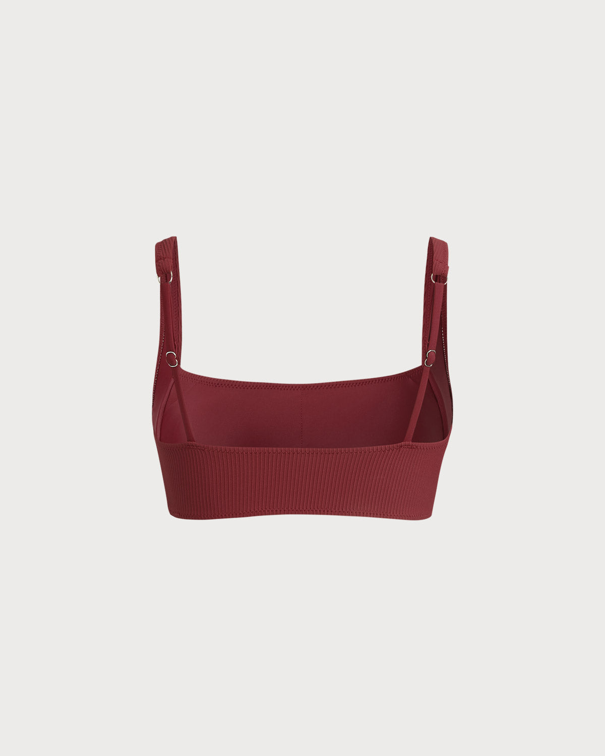 Wine Red Cutout Bikini Top