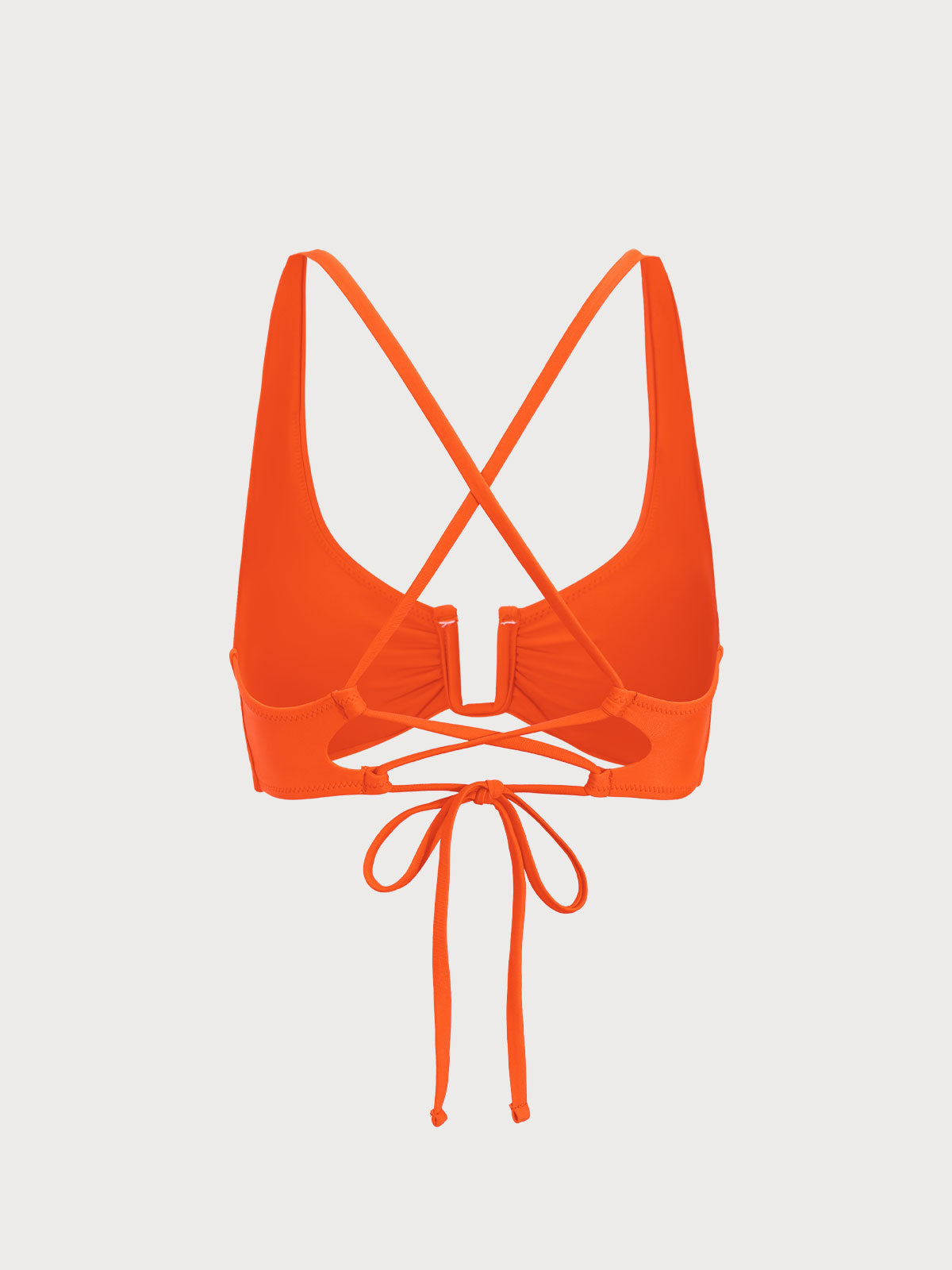 ECONYL® Orange U Neck Bikini Top