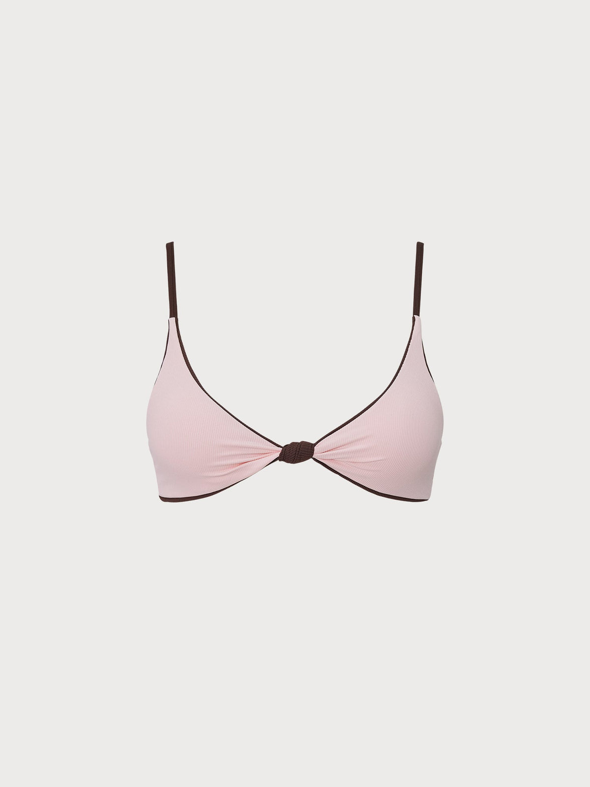Coffee Reversible X Cross Bikini Top