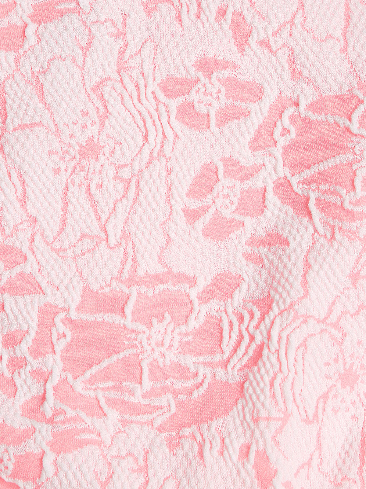 Pink Textured Strappy Bikini Top