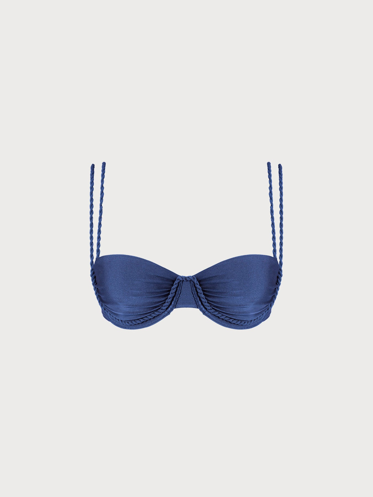 Blue Double Strap Underwire Bikini Top