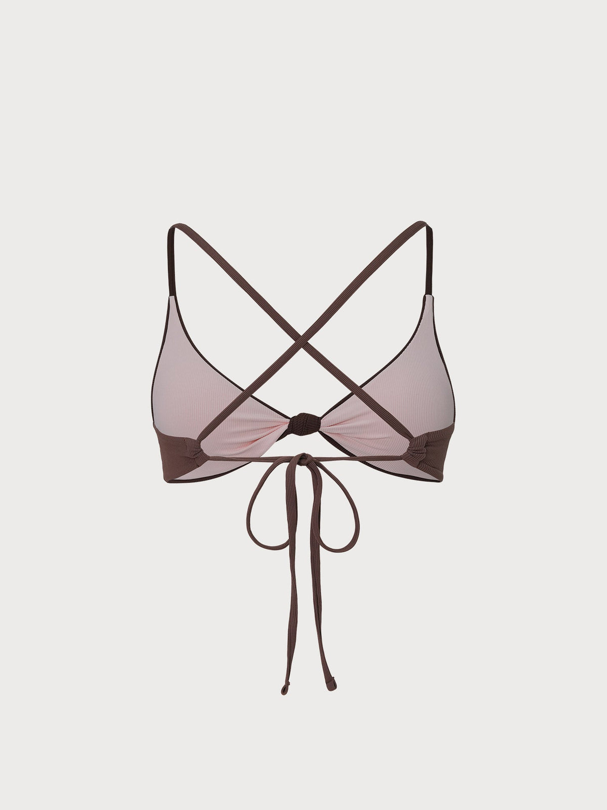Coffee Reversible X Cross Bikini Top