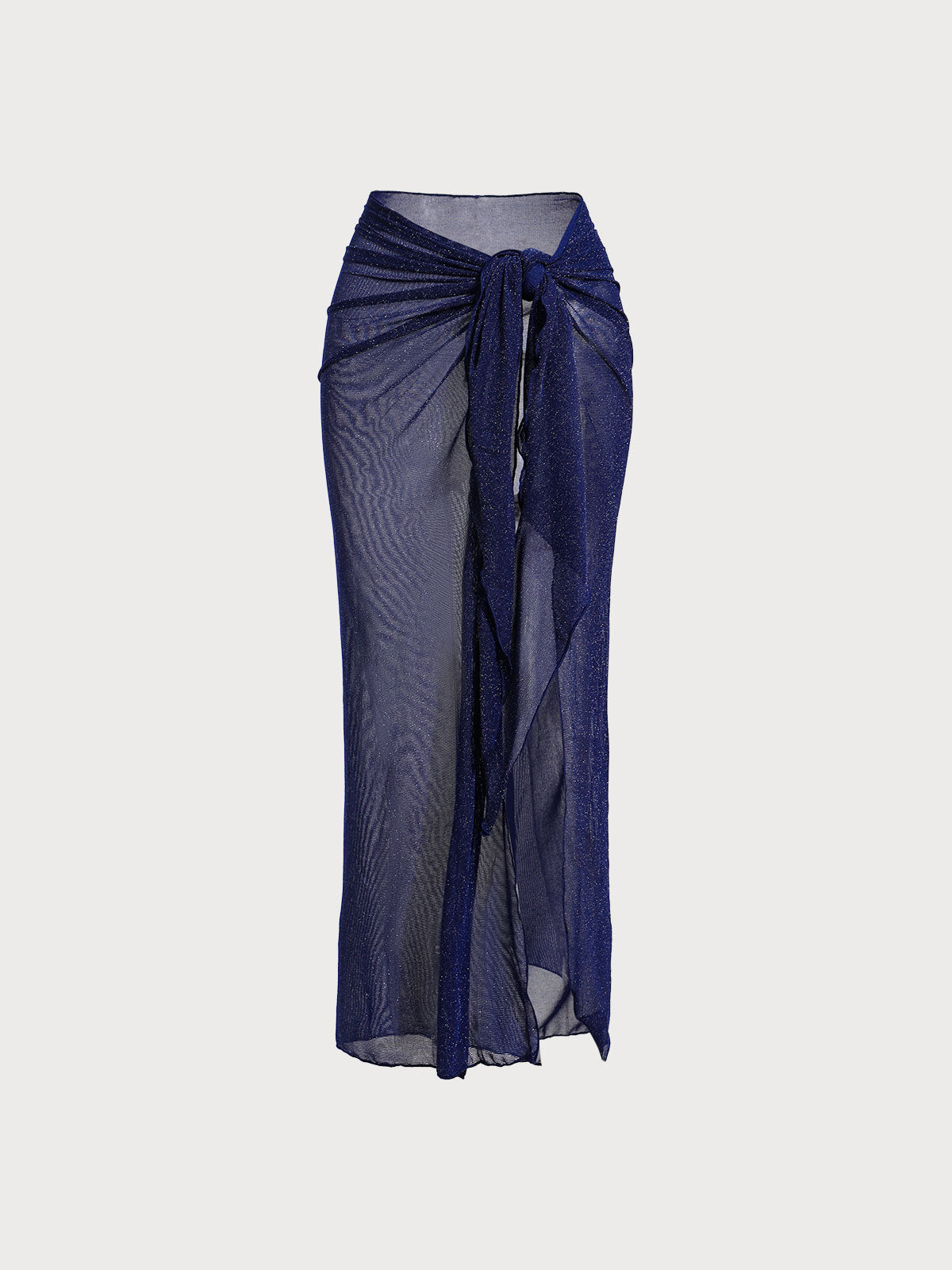 Blue Glitter Plus Size Cover-up