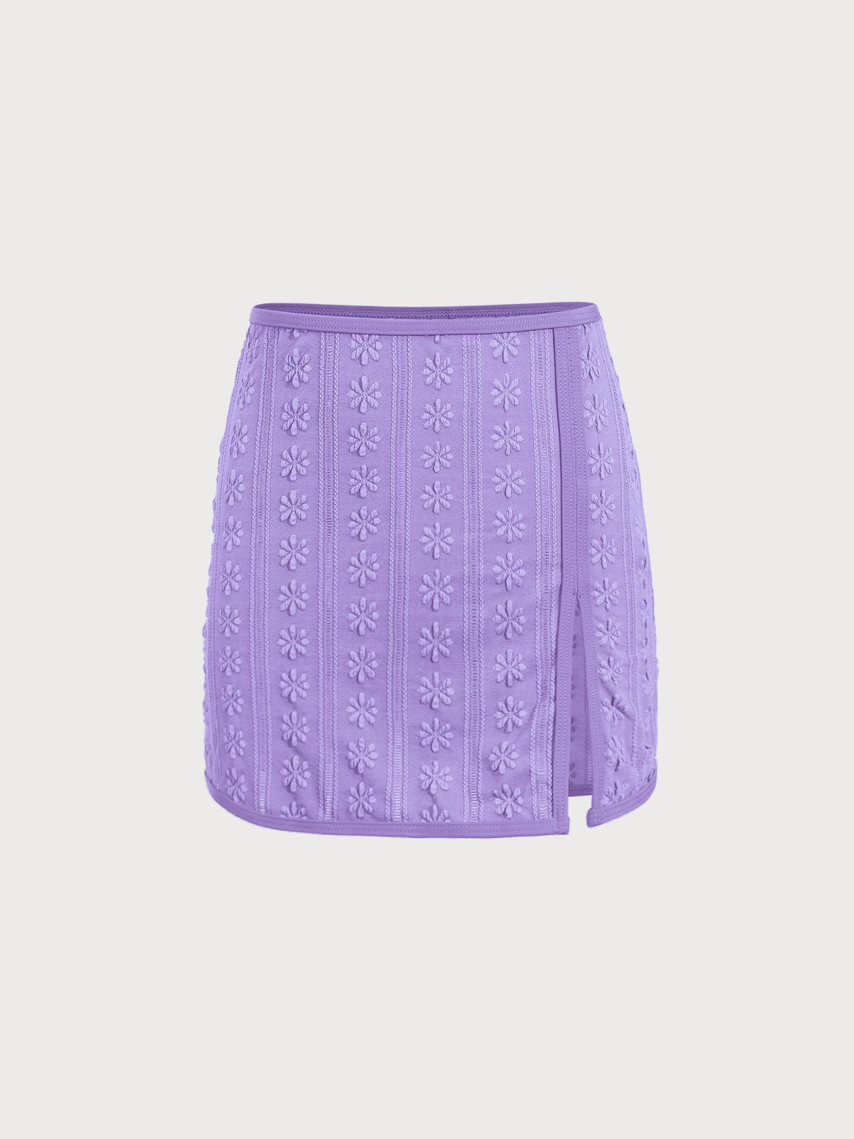 purple Jacquard Cover-Up Skirt