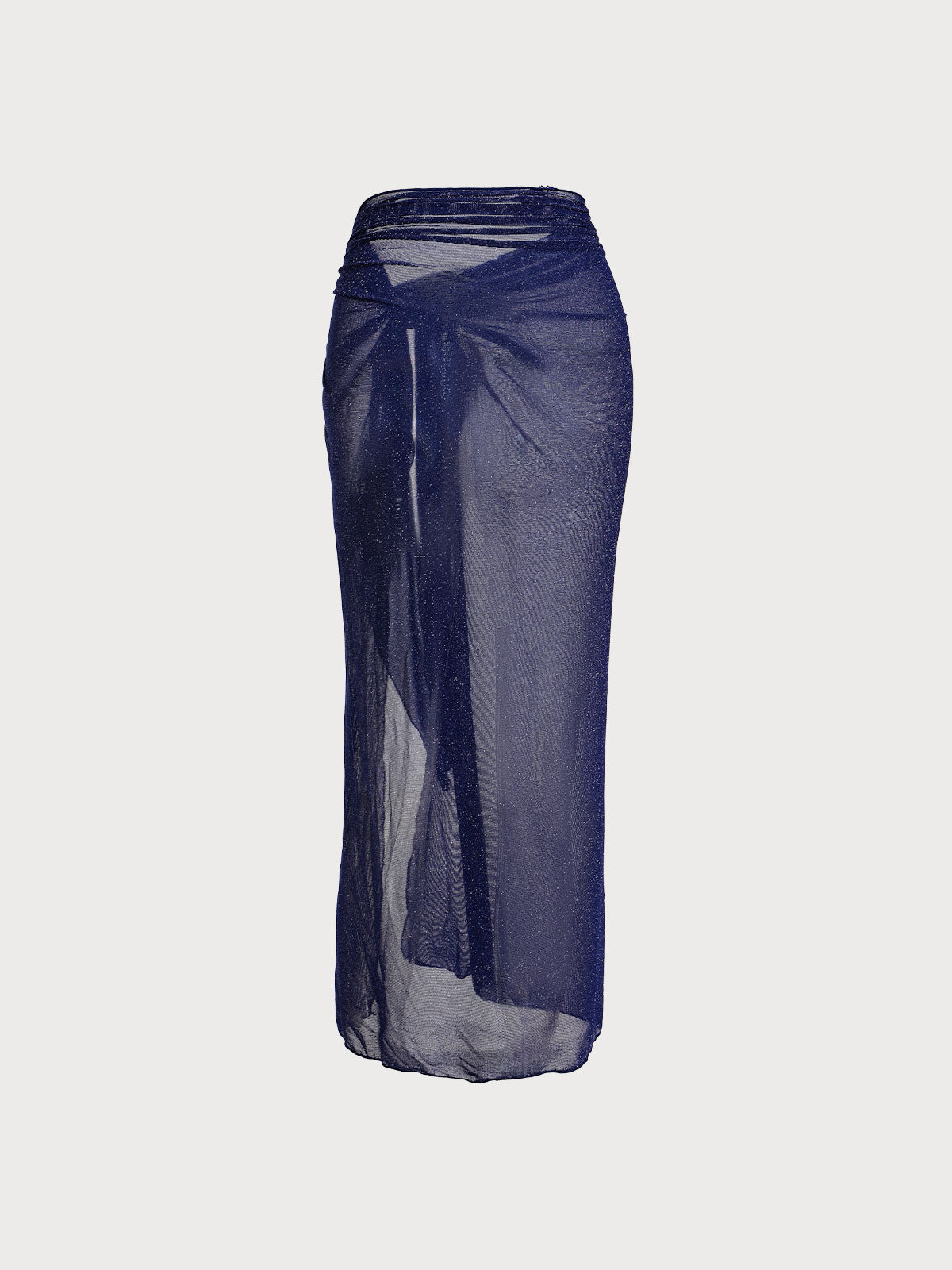 Blue Glitter Plus Size Cover-up