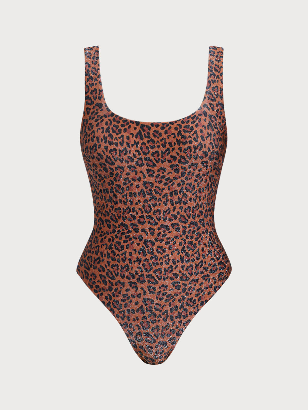 Leopard Square Neck One Piece Swimwear