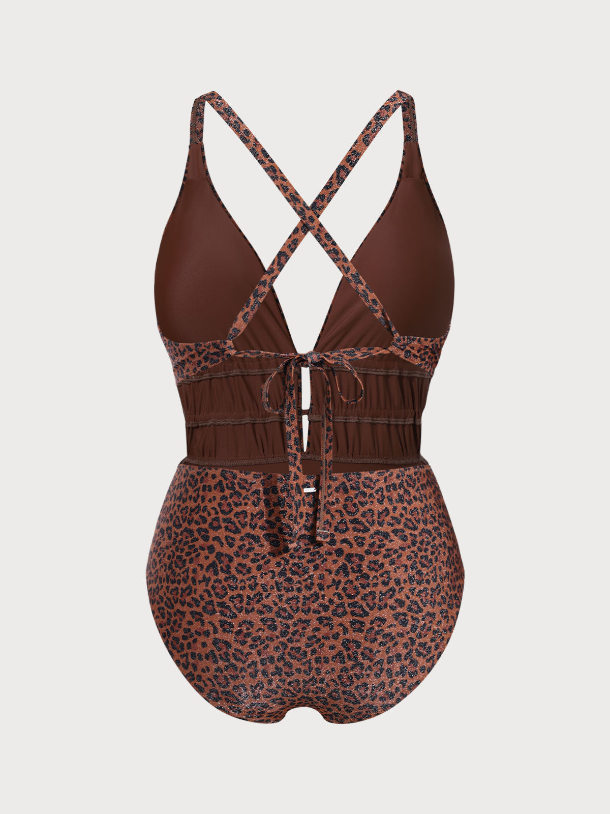 Leopard Print Plus Size One-Piece Swimsuit