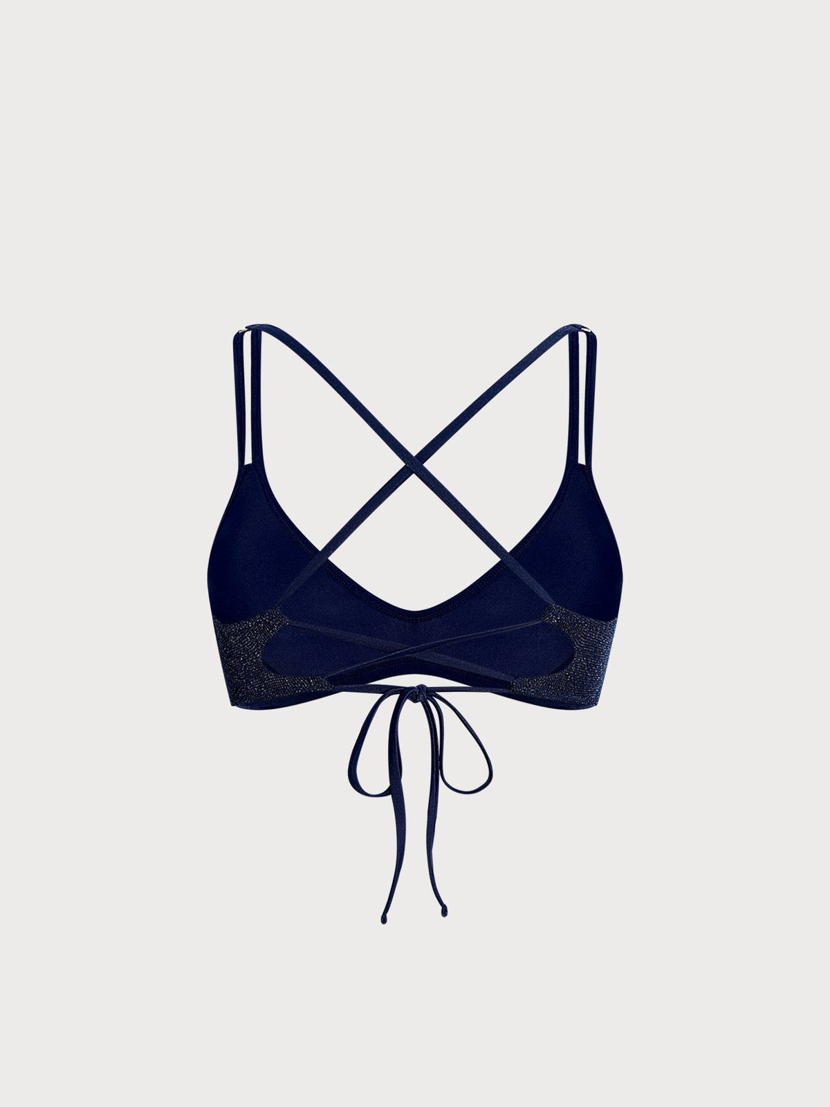 Blue Lurex X Cross Surf Top