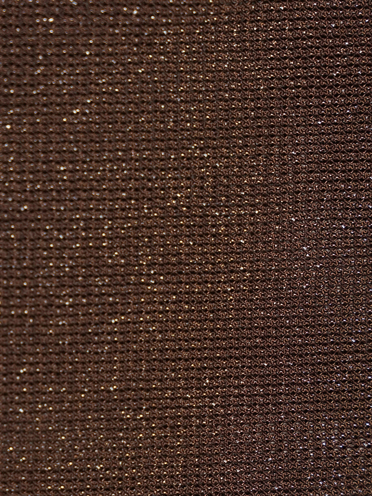 Brown Lurex Cowl Neck Gold-Accented One‑Piece Swimsuit