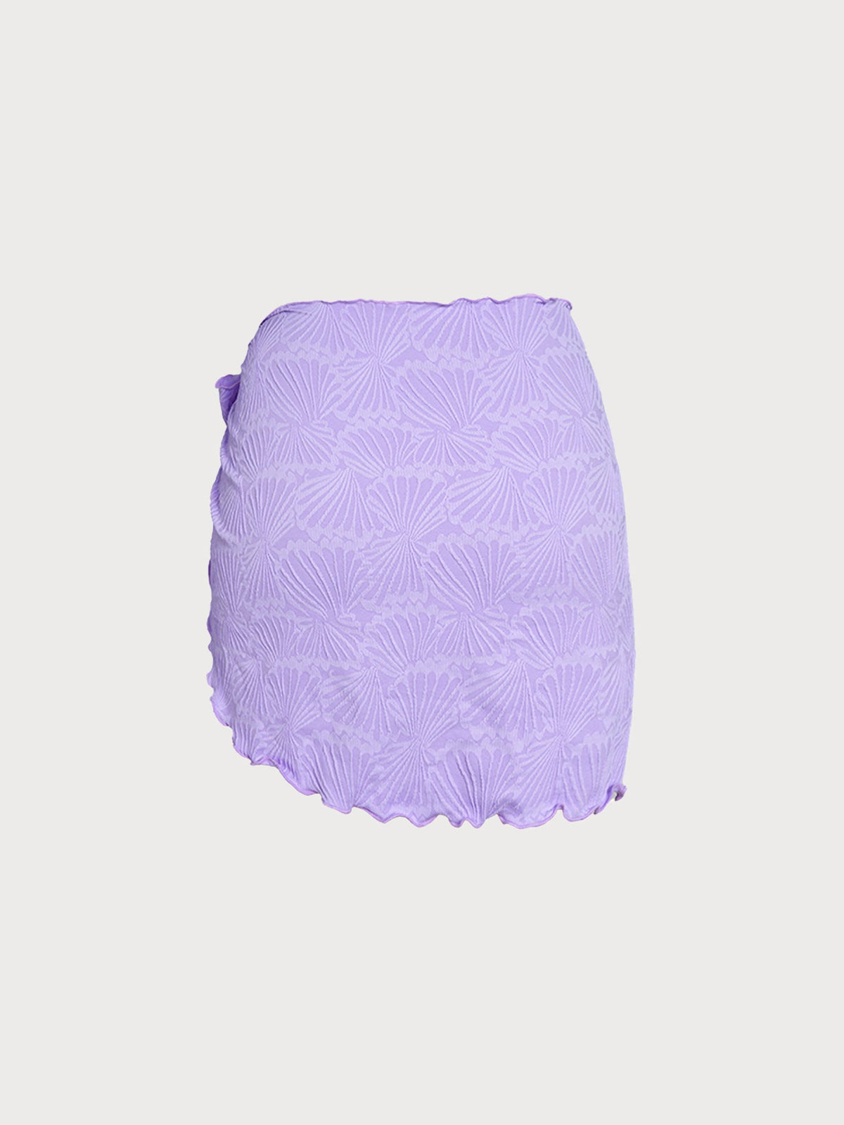 Purple Jacquard Wrap Cover-Up Skirt