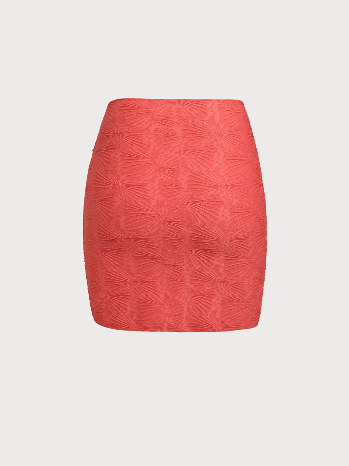Red Jacquard Cover up Skirt