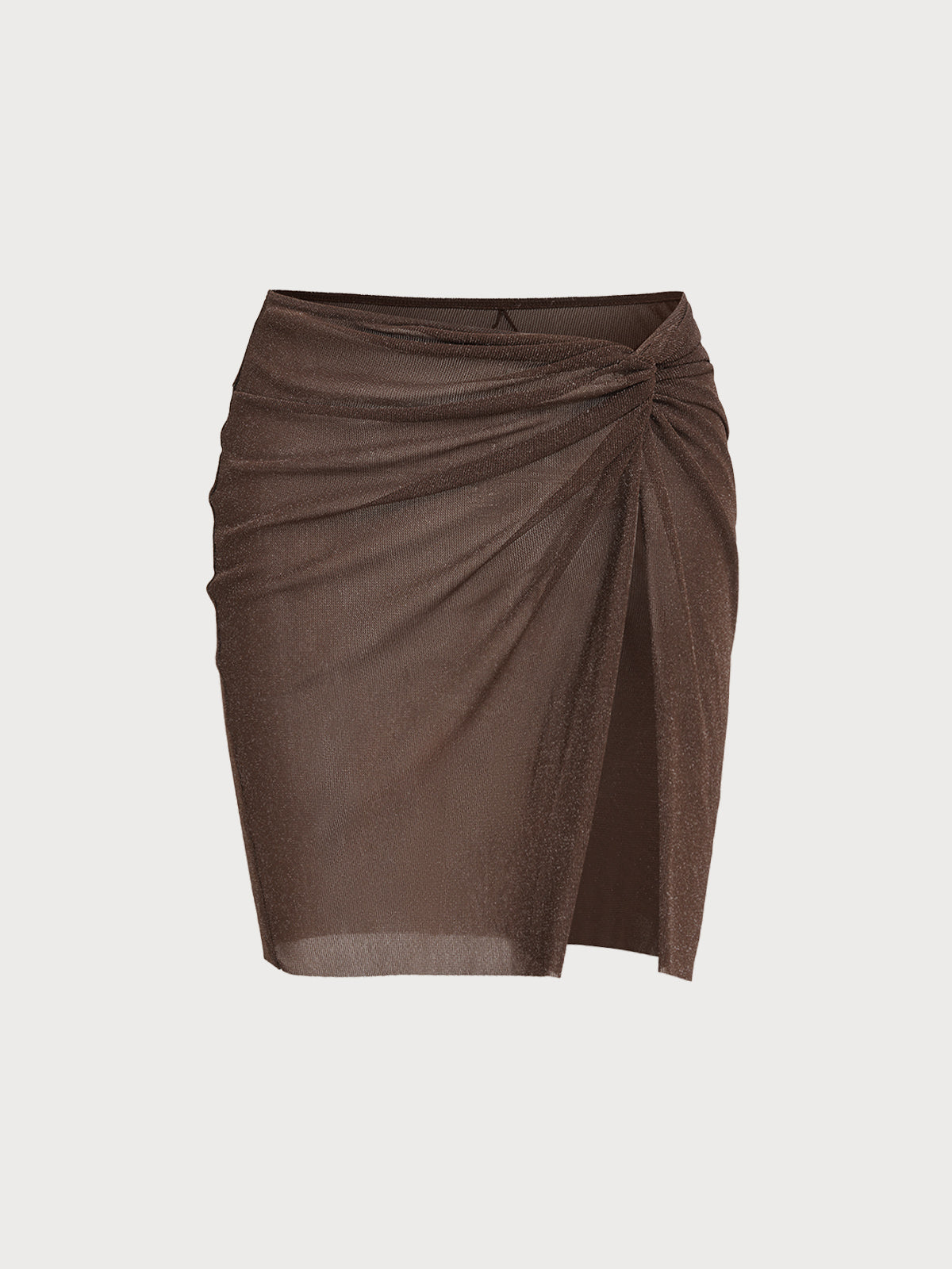 Dark Coffee Shimmer Cover Up Skirt