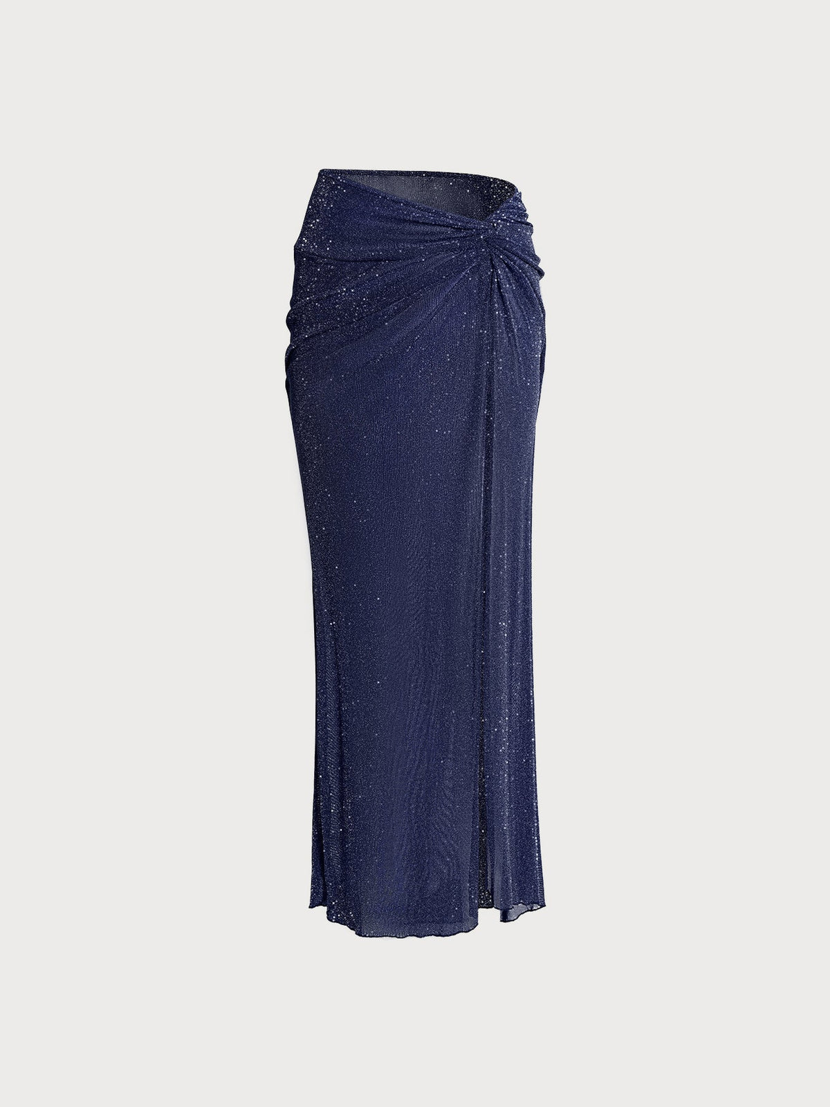 Blue Lurex Wrap Plus Size Cover-Up