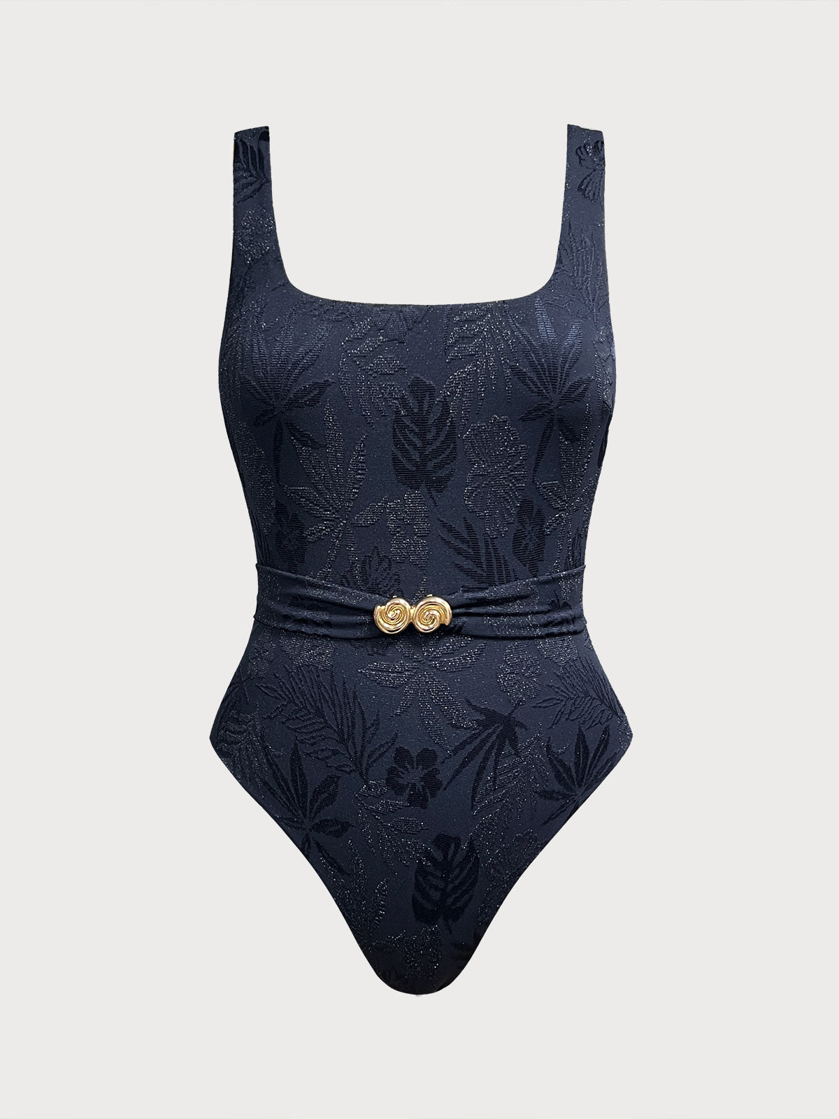 Blue Shimmer Textured One-Piece Swimsuit
