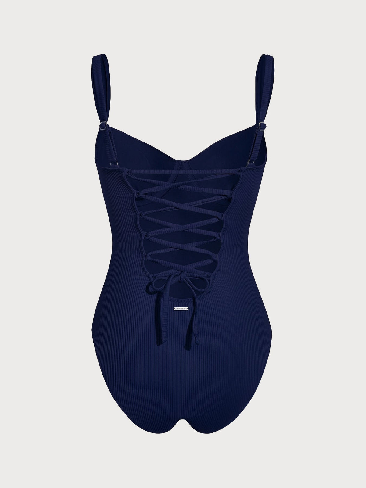 Navy Cross Back Tummy Control One-Piece Swimsuit