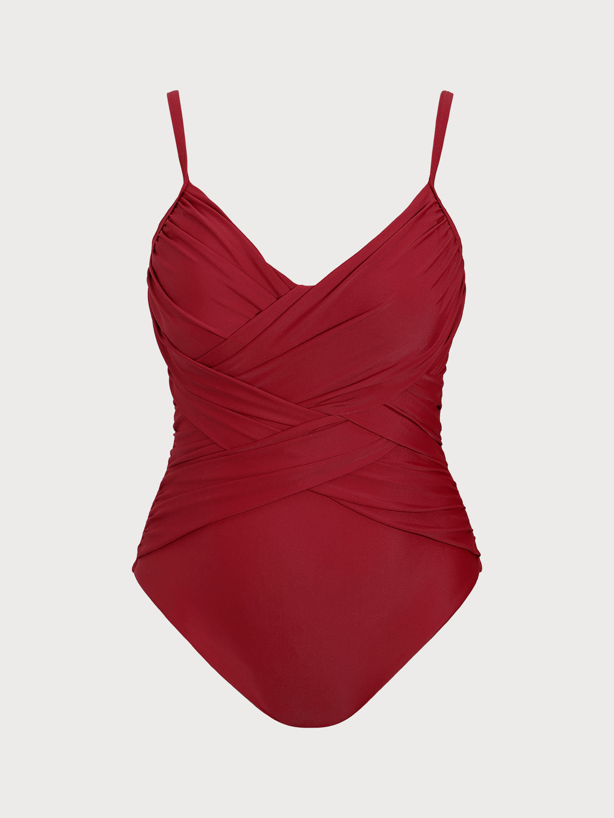 Red Twist Plus Size One-Piece Swimsuit