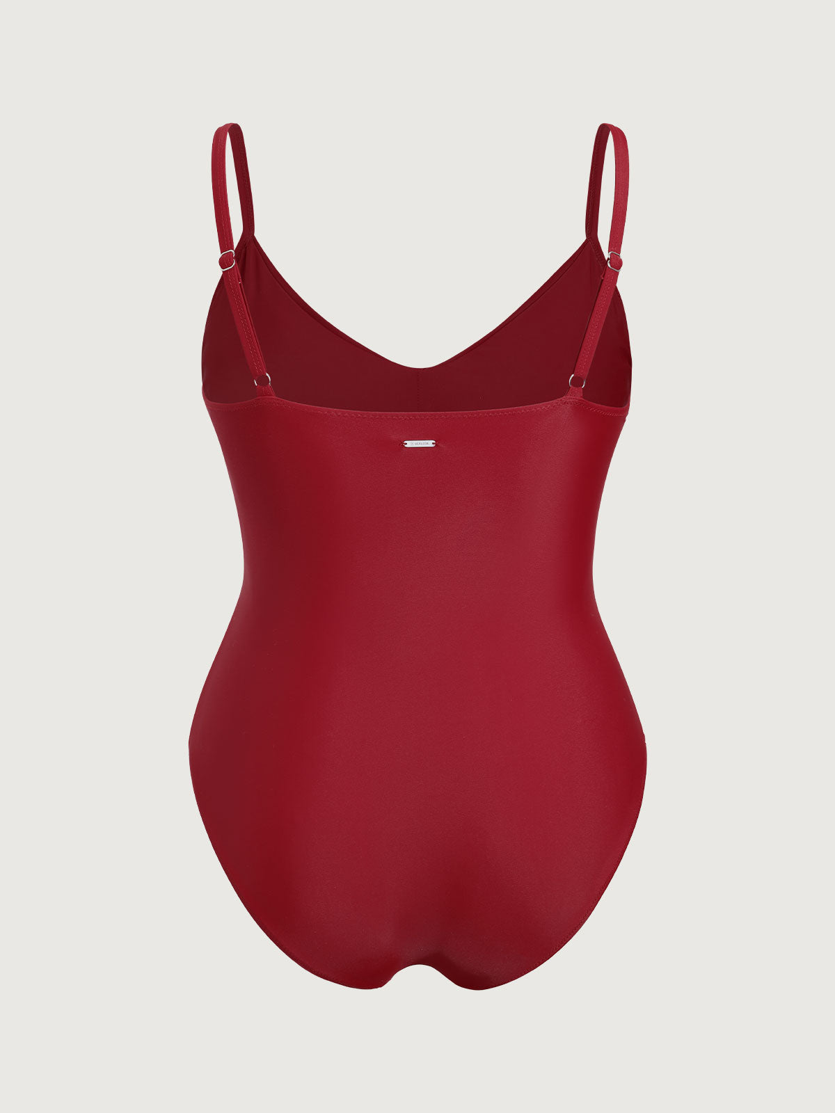Red Twist Plus Size One-Piece Swimsuit