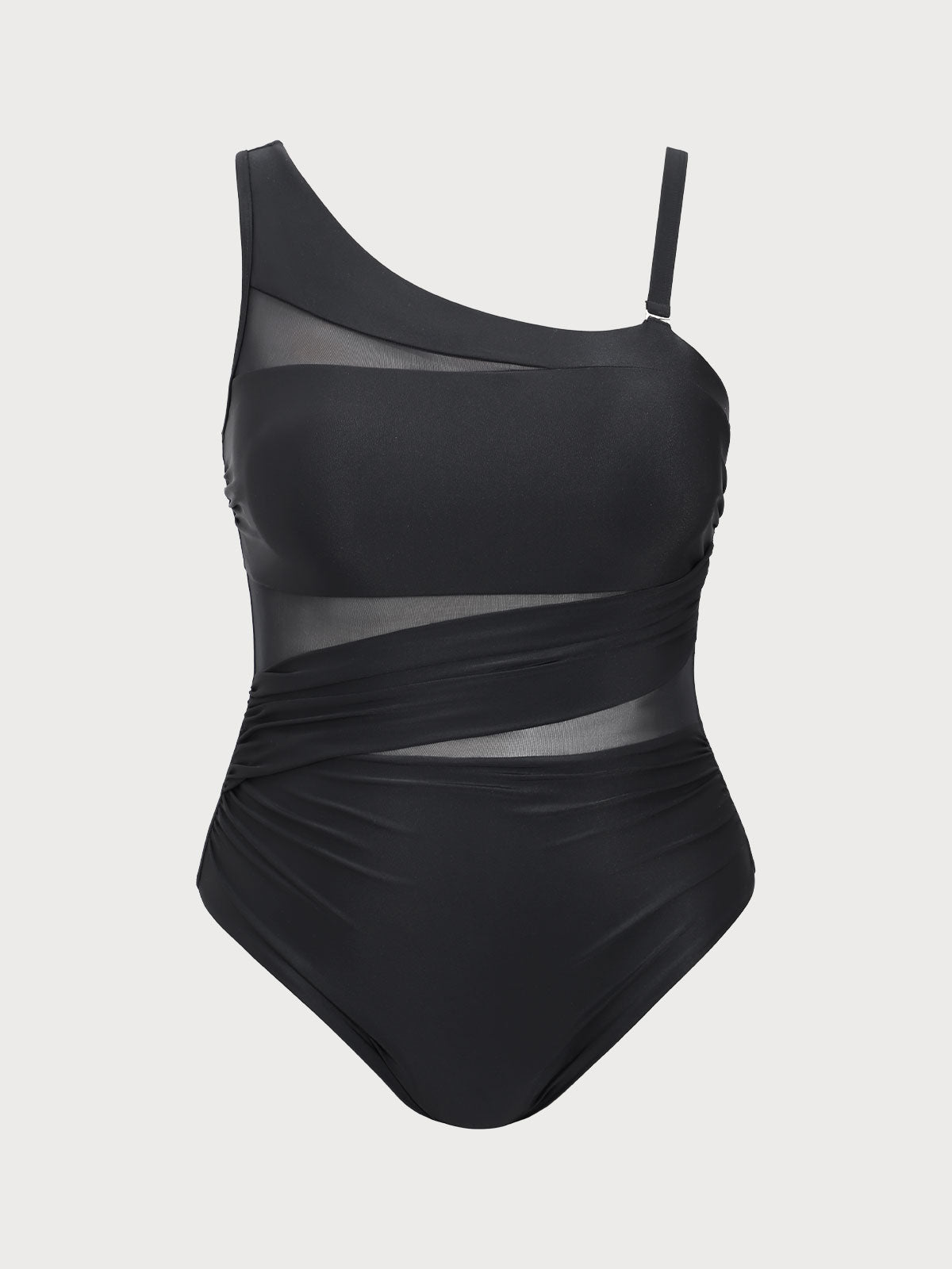 Wide Strap Plus Size One-Piece Swimsuit