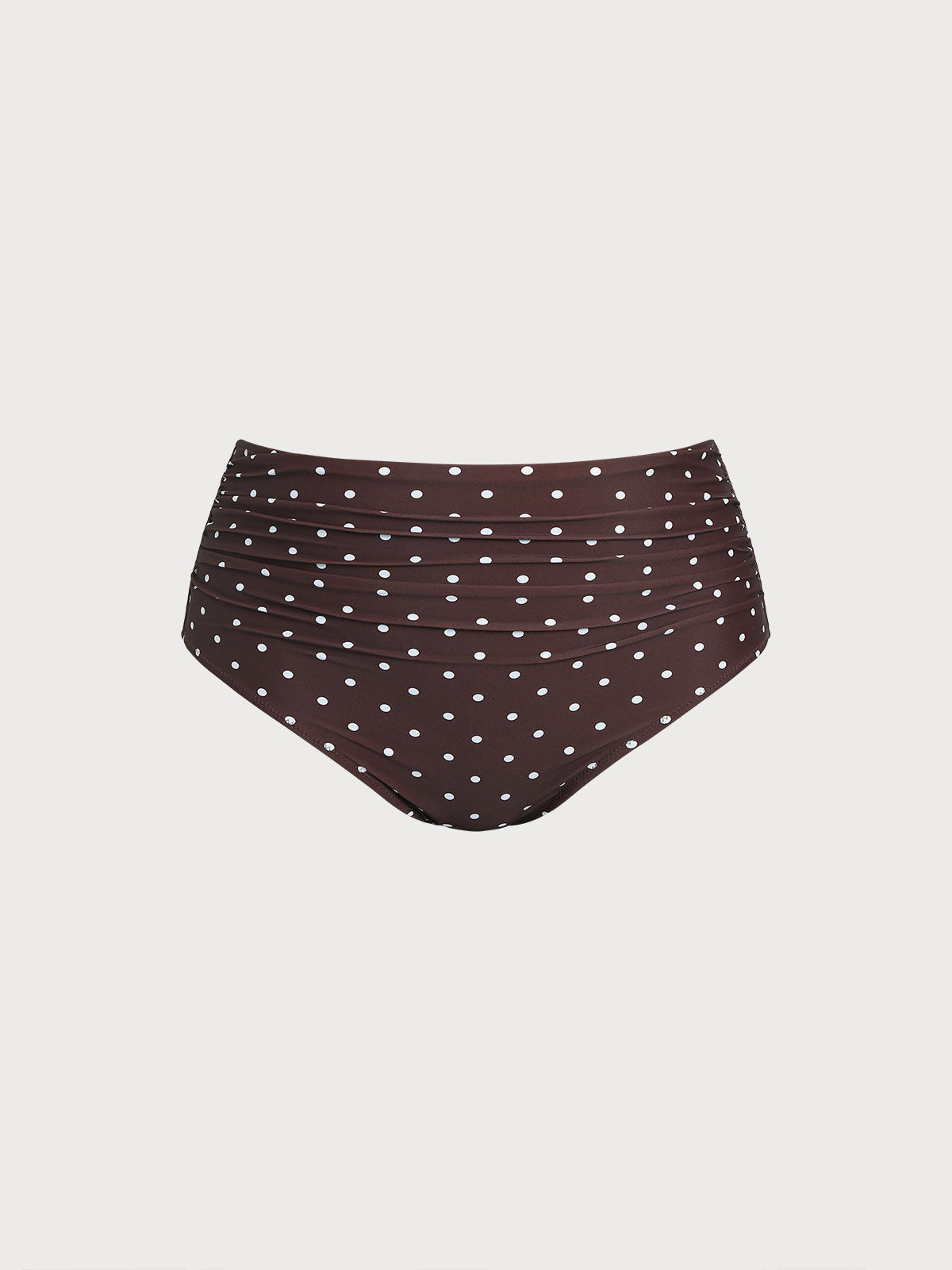 Brown Polka Dot Plus Size Bikini Bottom