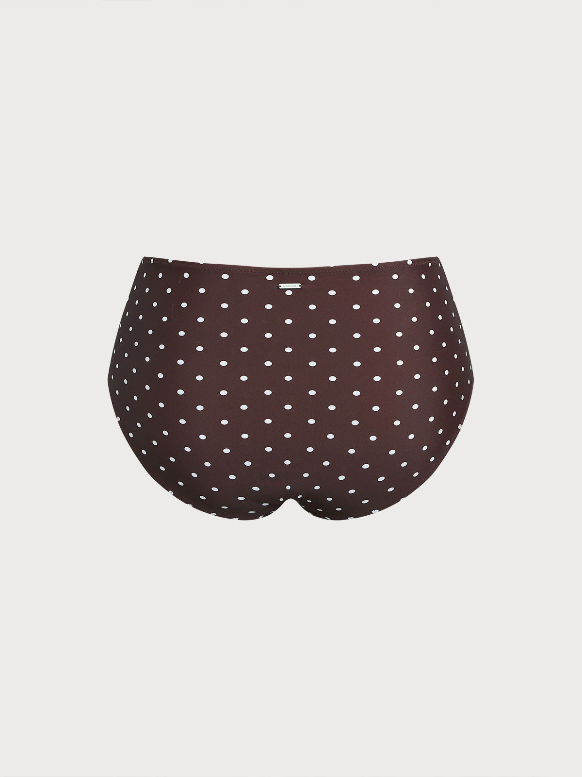 Brown Polka Dot Plus Size Bikini Bottom