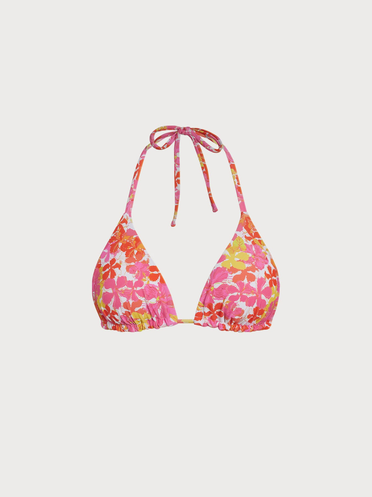 Floral Print Halter Bikini Top