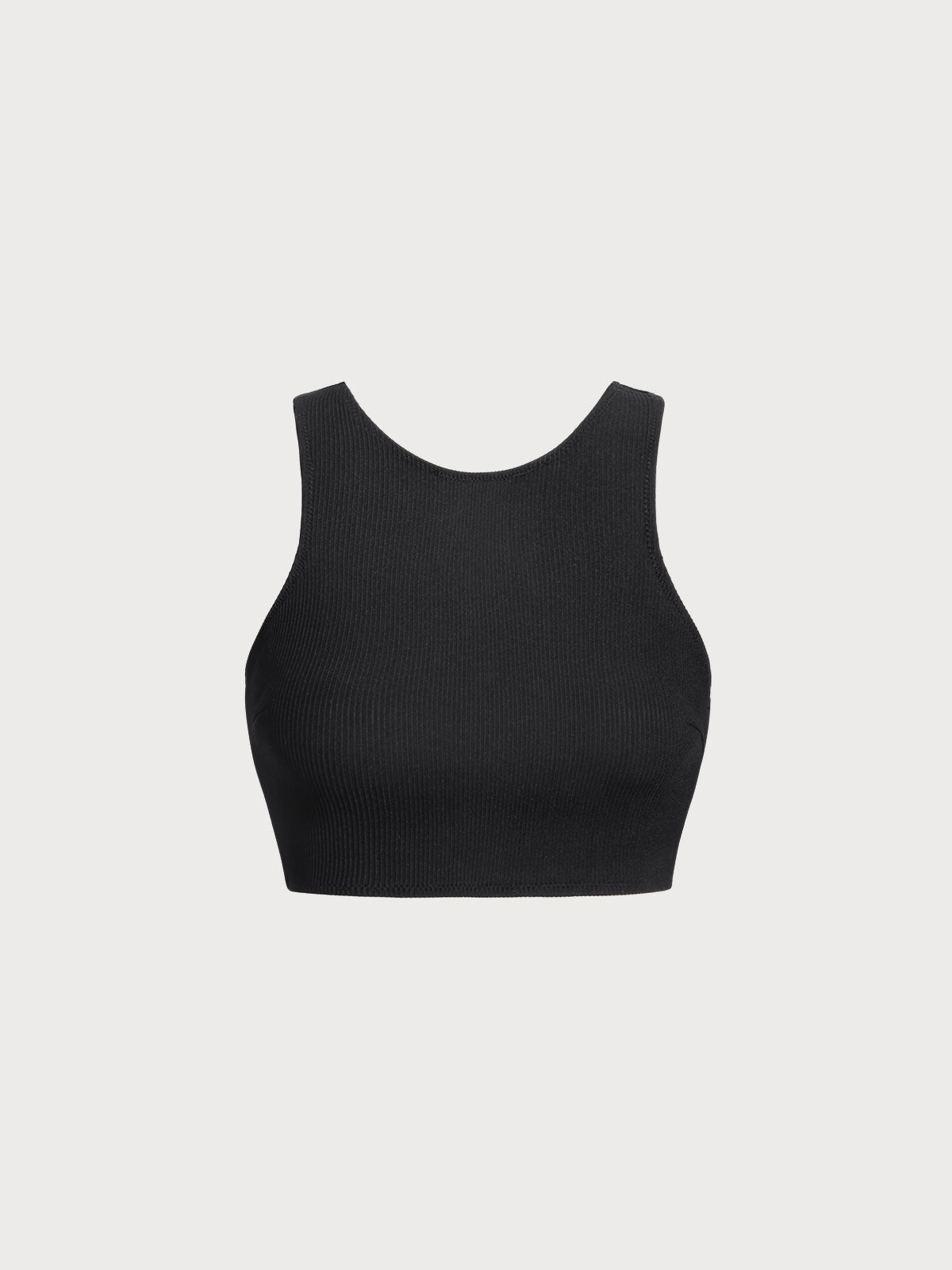 Black Crop Surf Top