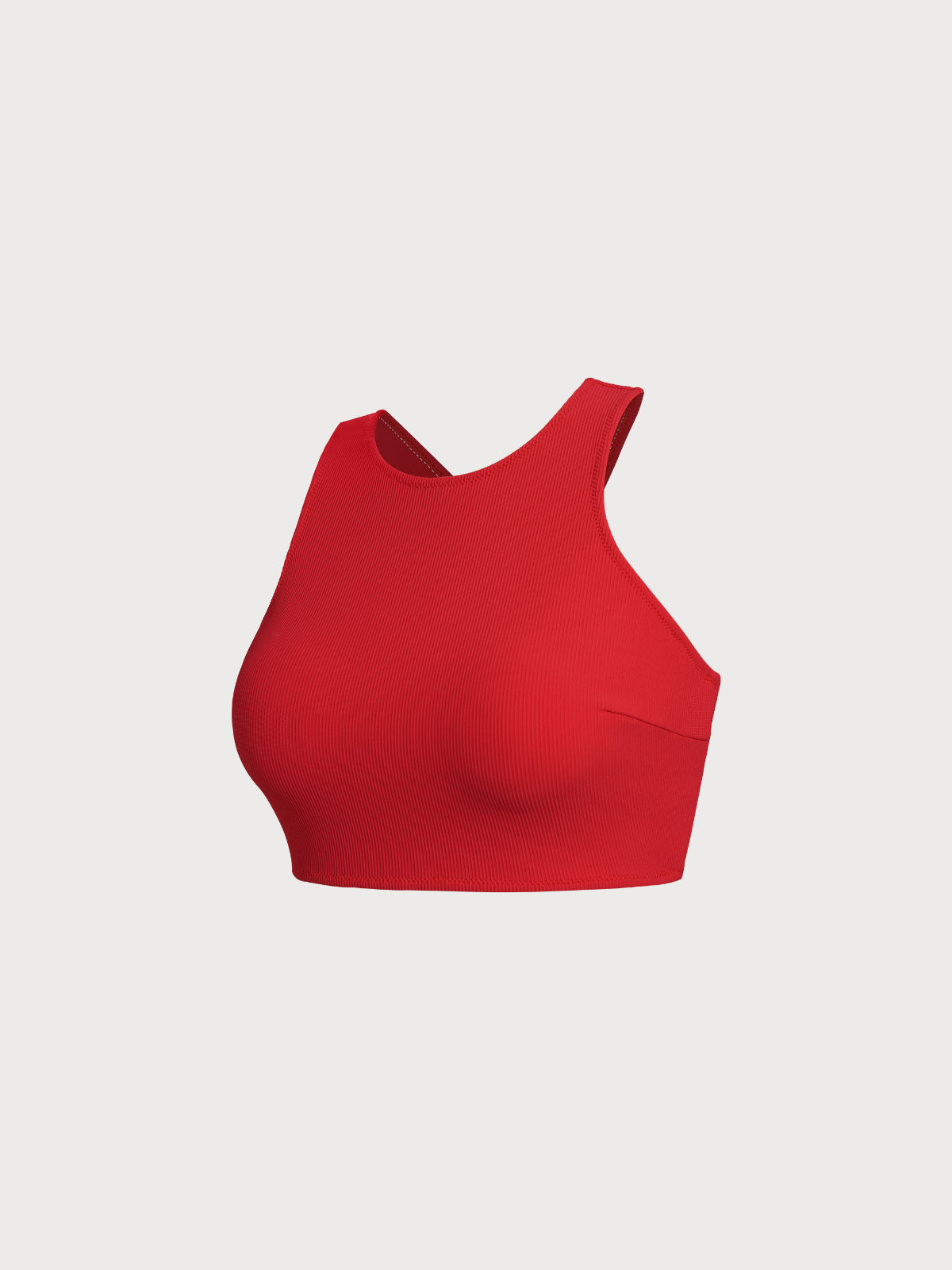 Red Crop Surf Top