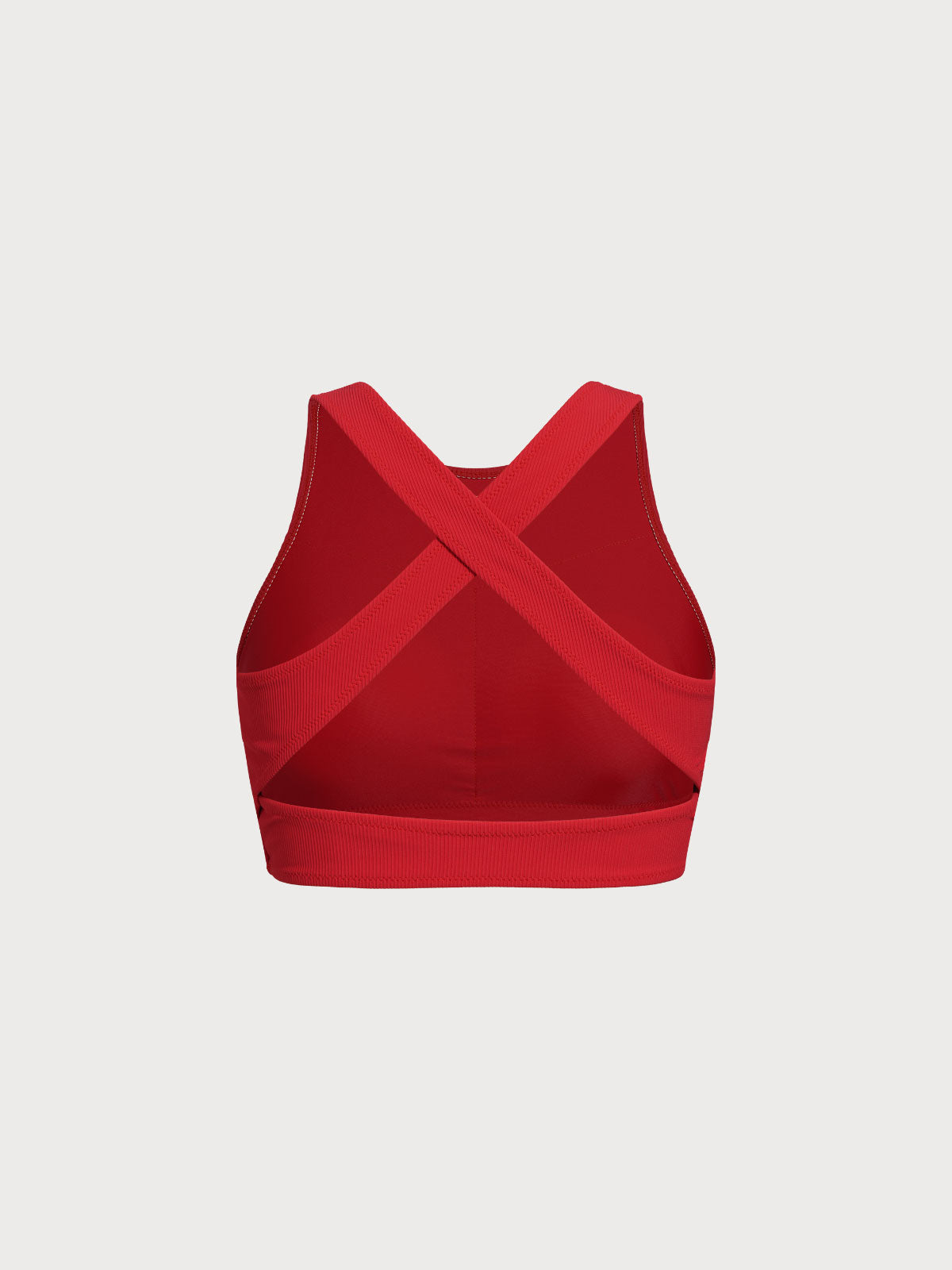 Red Crop Surf Top