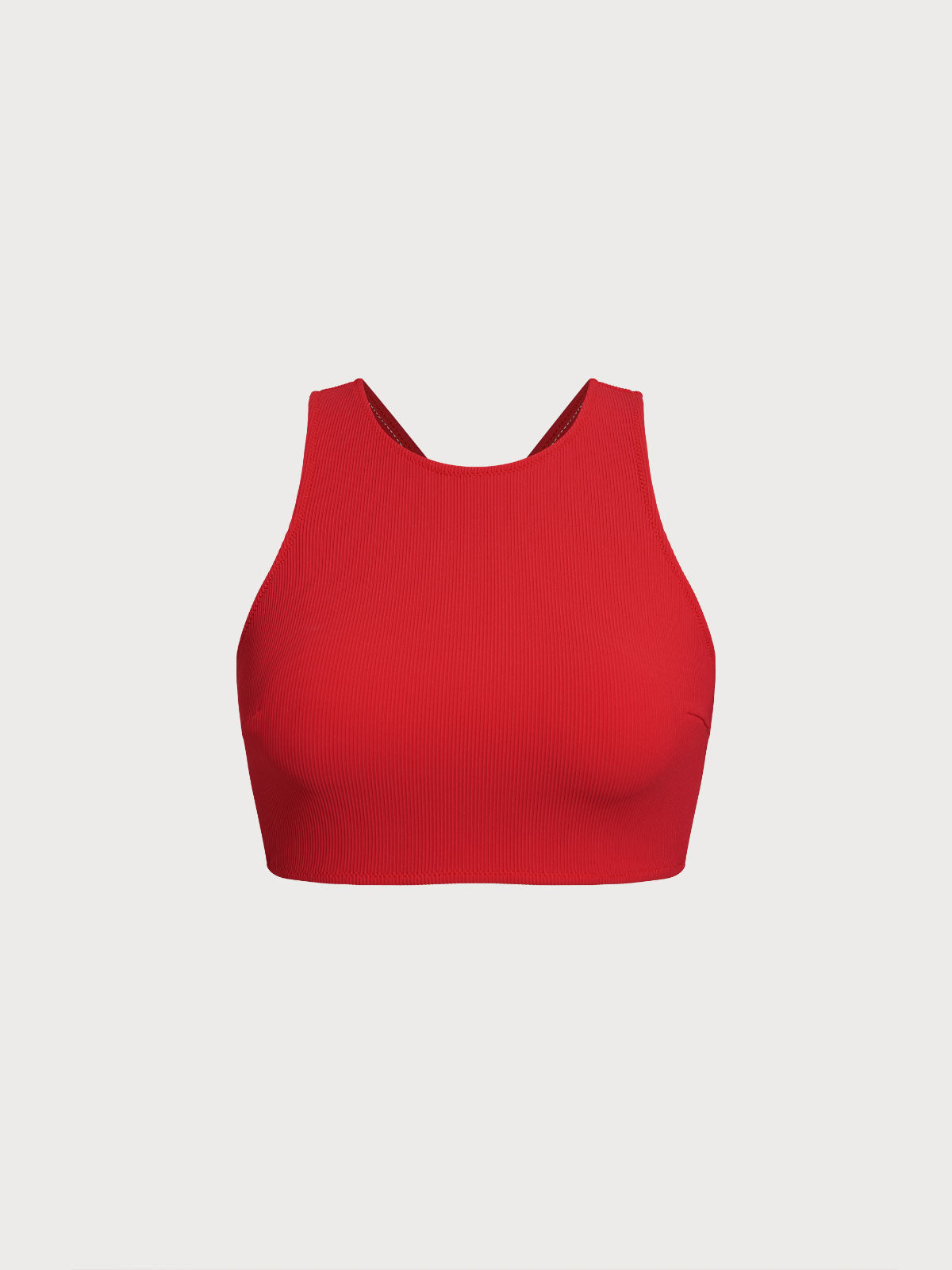 Red Crop Surf Top