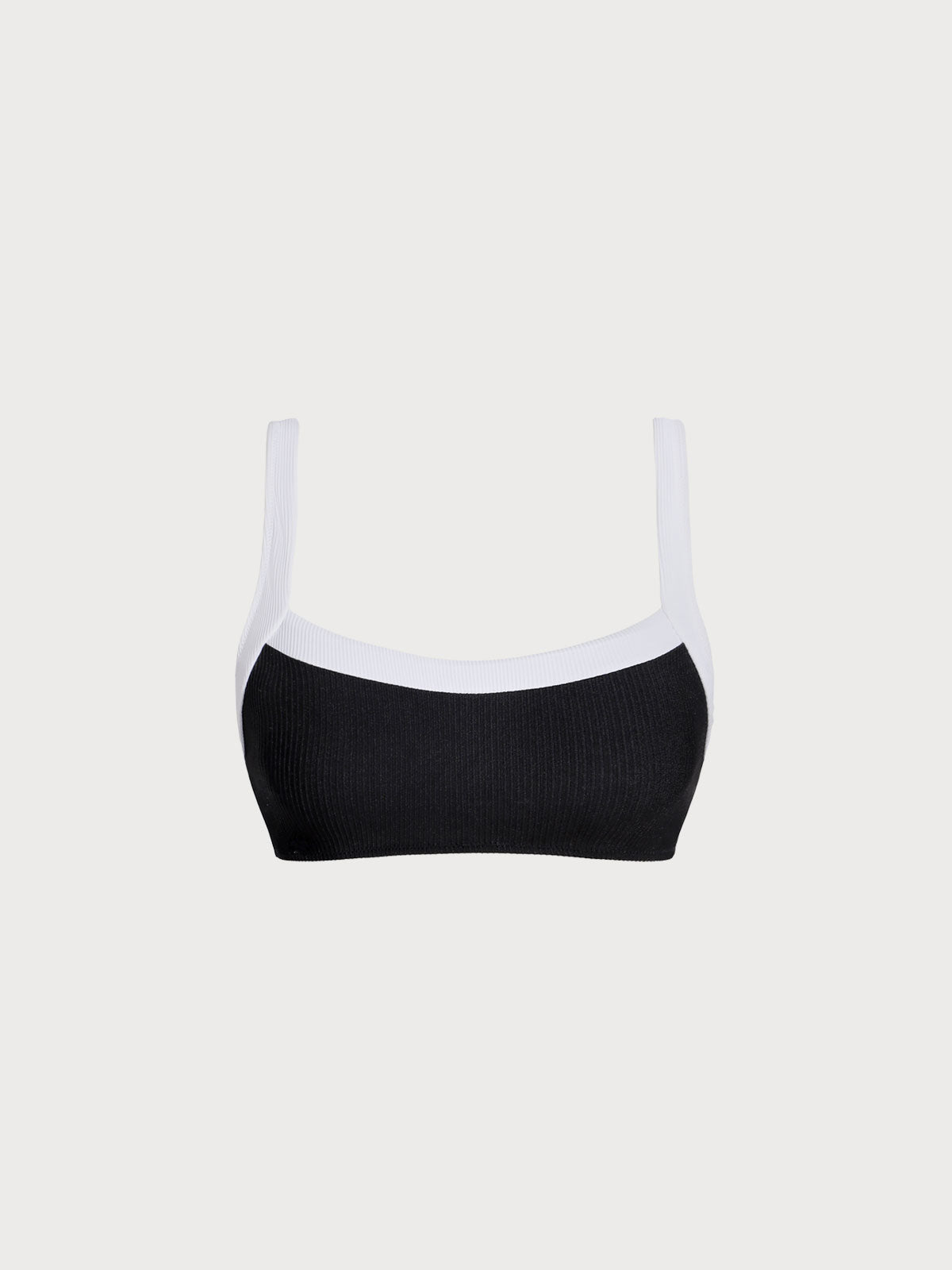 Black Contrast Surf Top