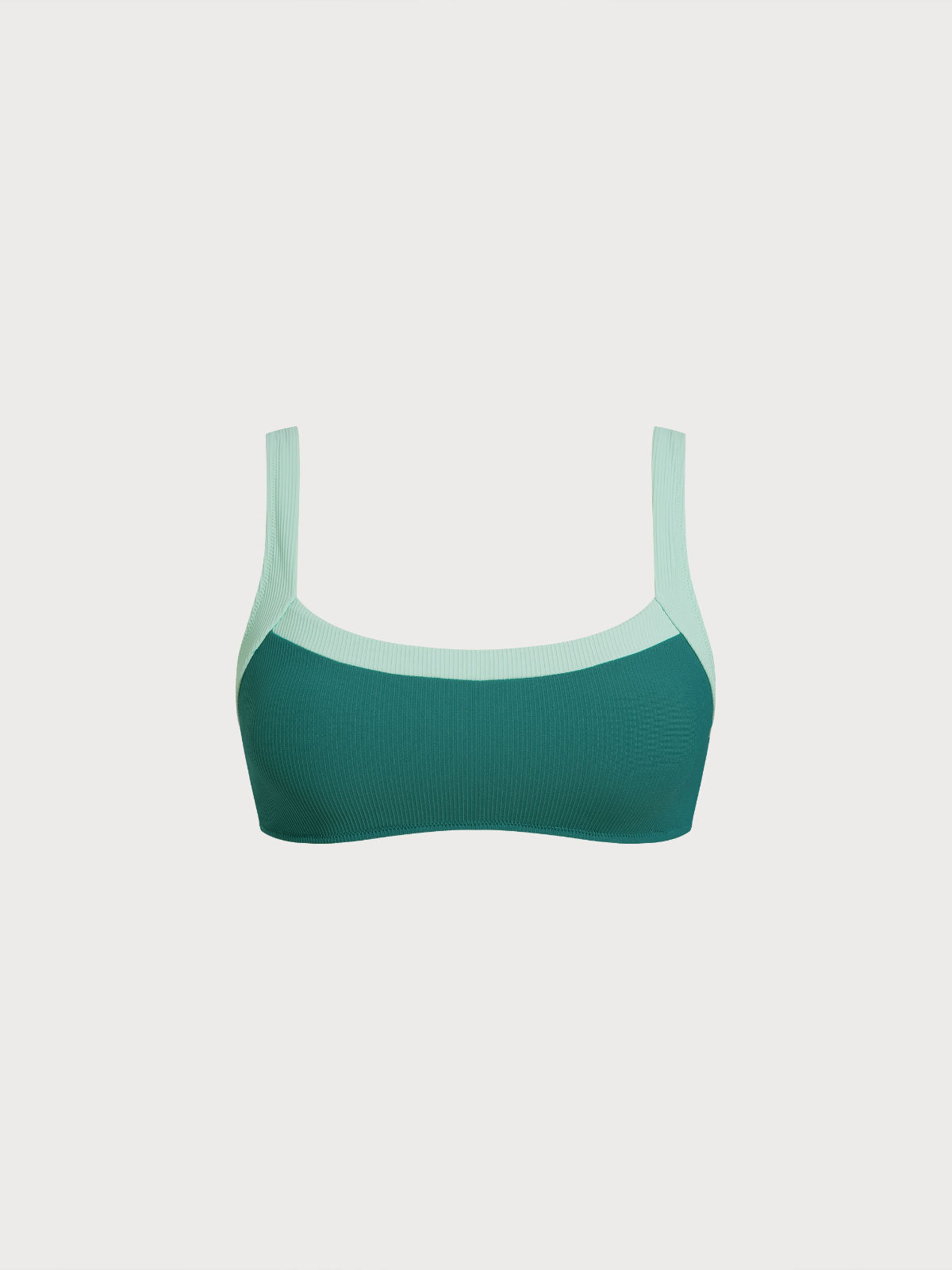 Green Contrast Surf Top