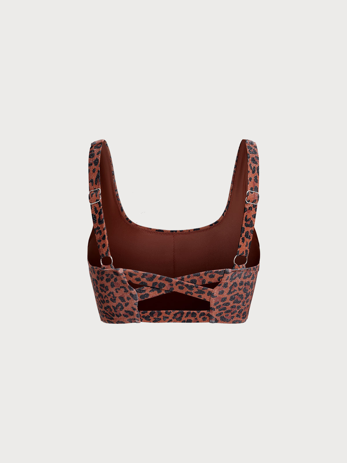 Leopard Print X Cross Surf Bra