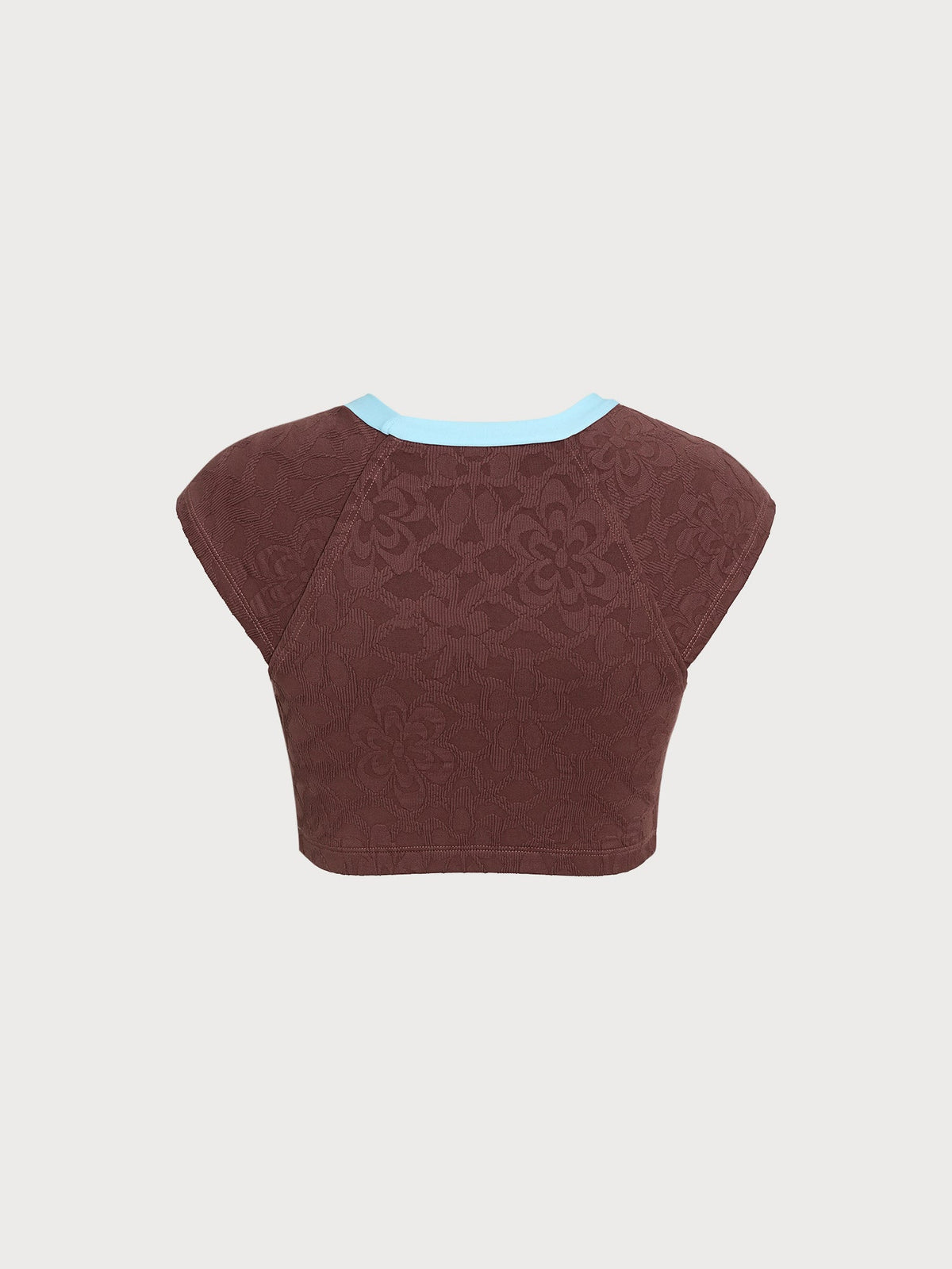 Dark Coffee Jacquard Surf Top
