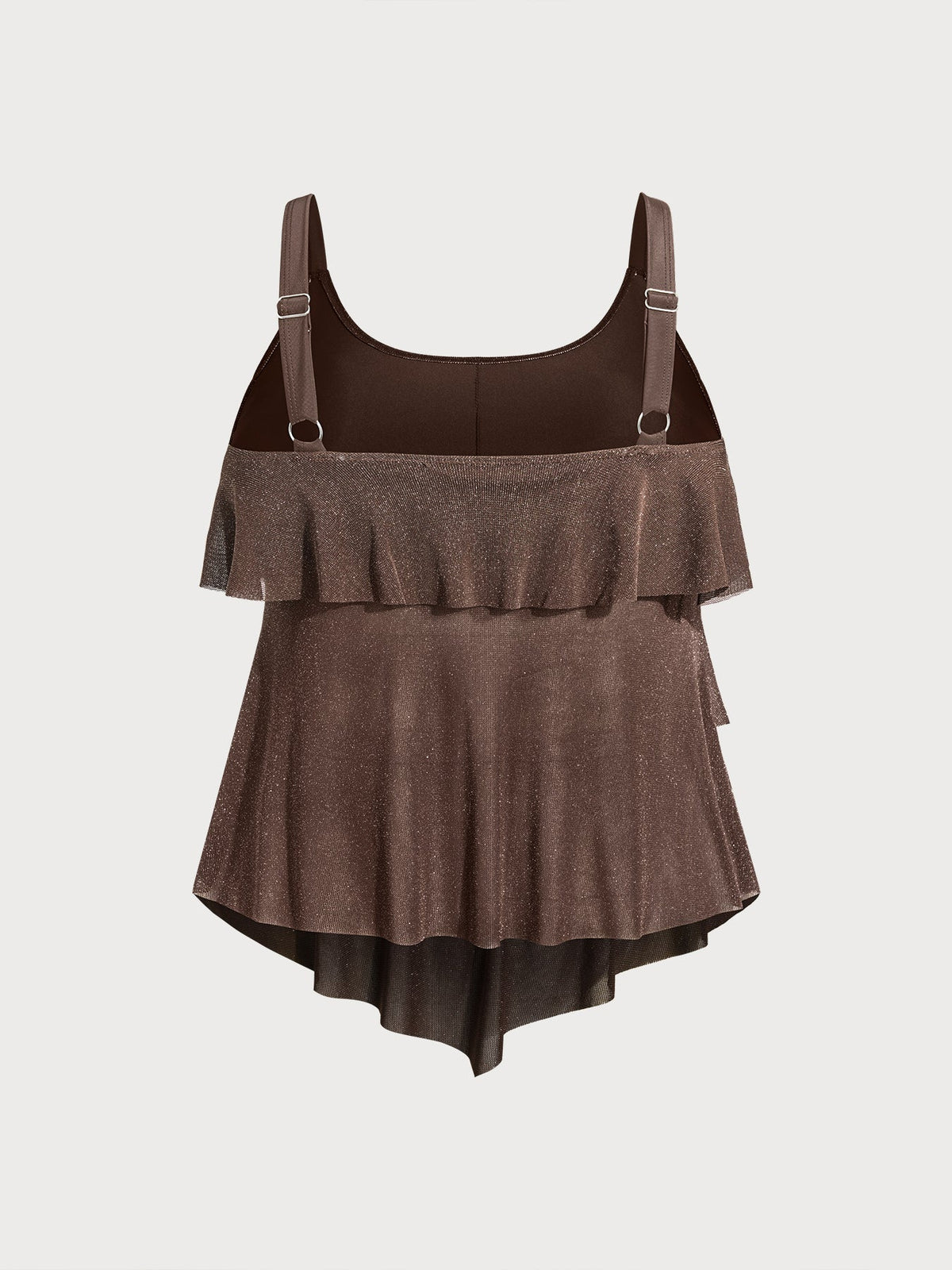 Multi-Layer Ruffled Plus Size Tankini Top