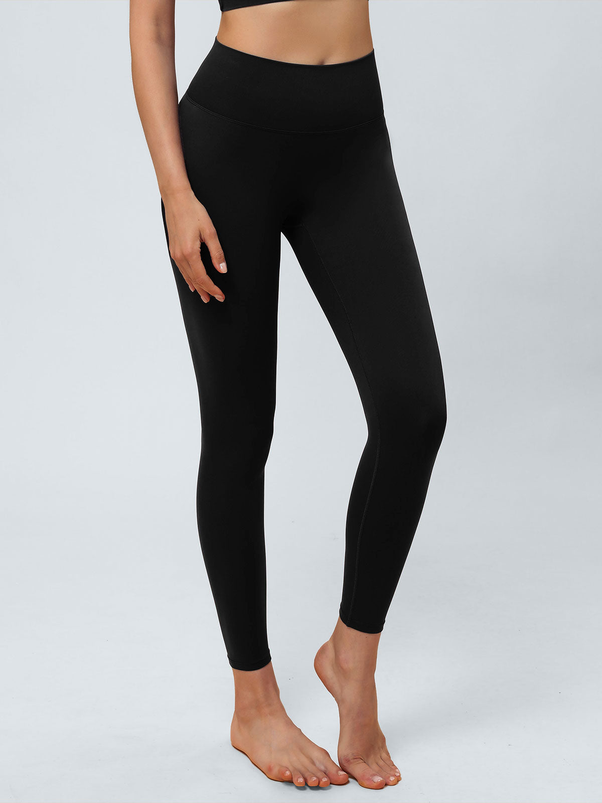 Black Cut Out Leggings 24"