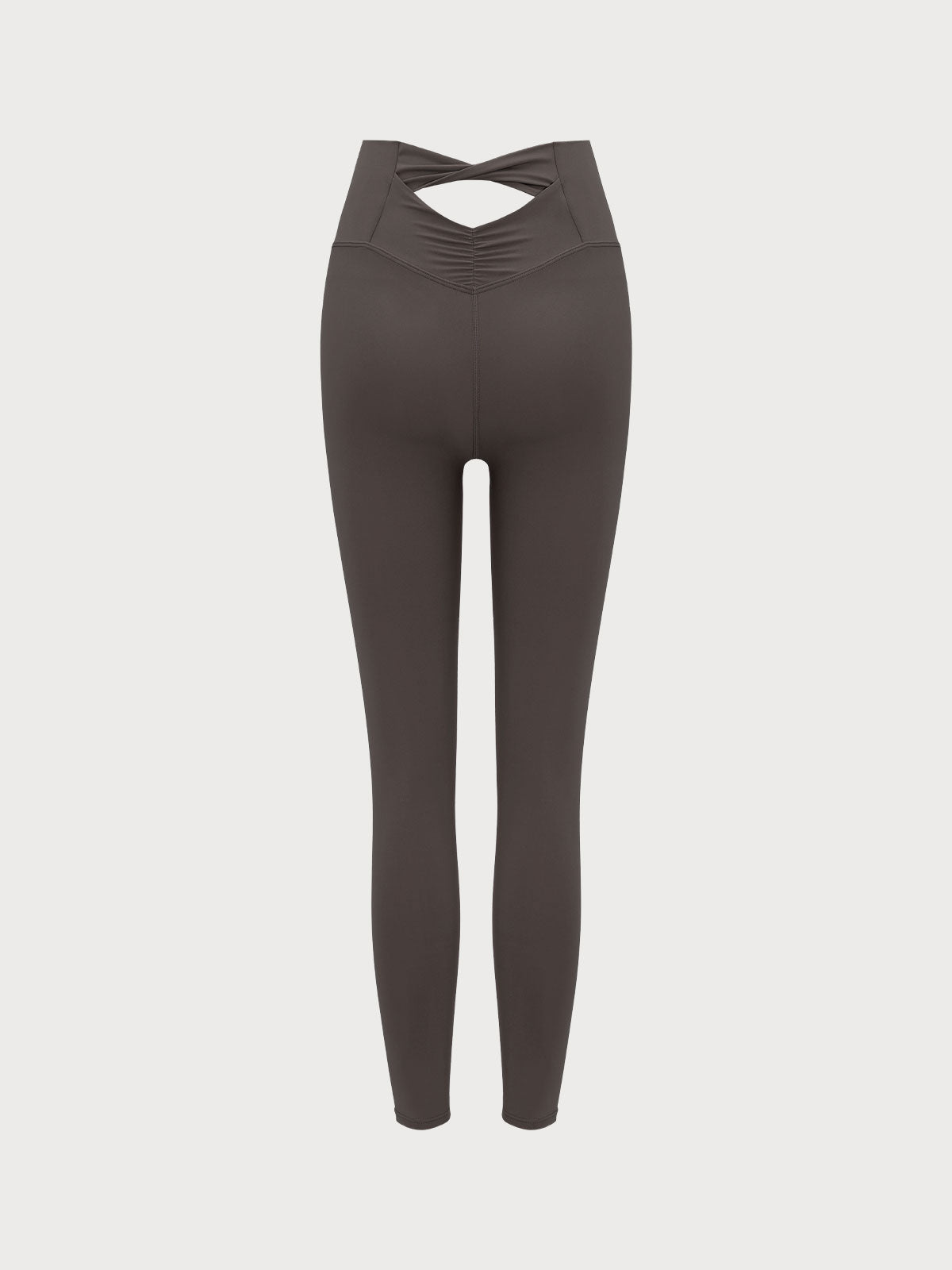 Dark Coffee Cut Out Leggings 24"