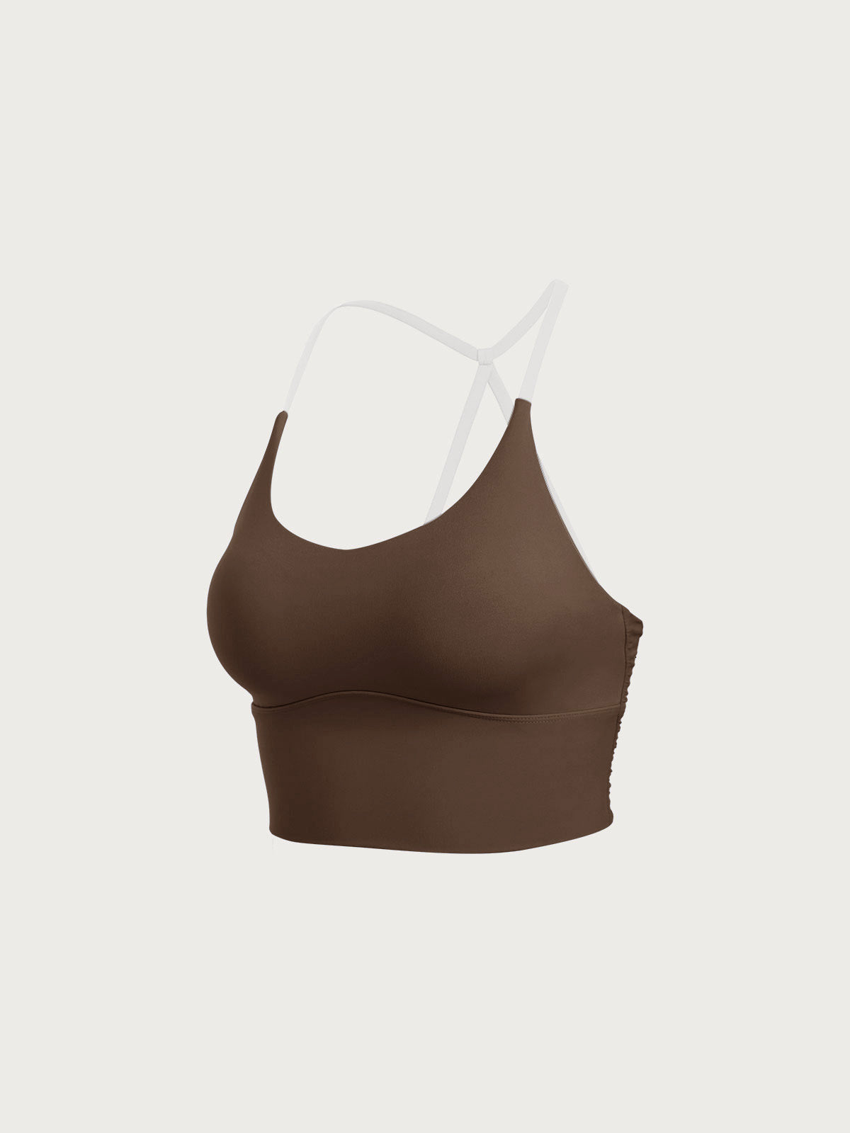 Coffee Halter Sports Bra - Light Support